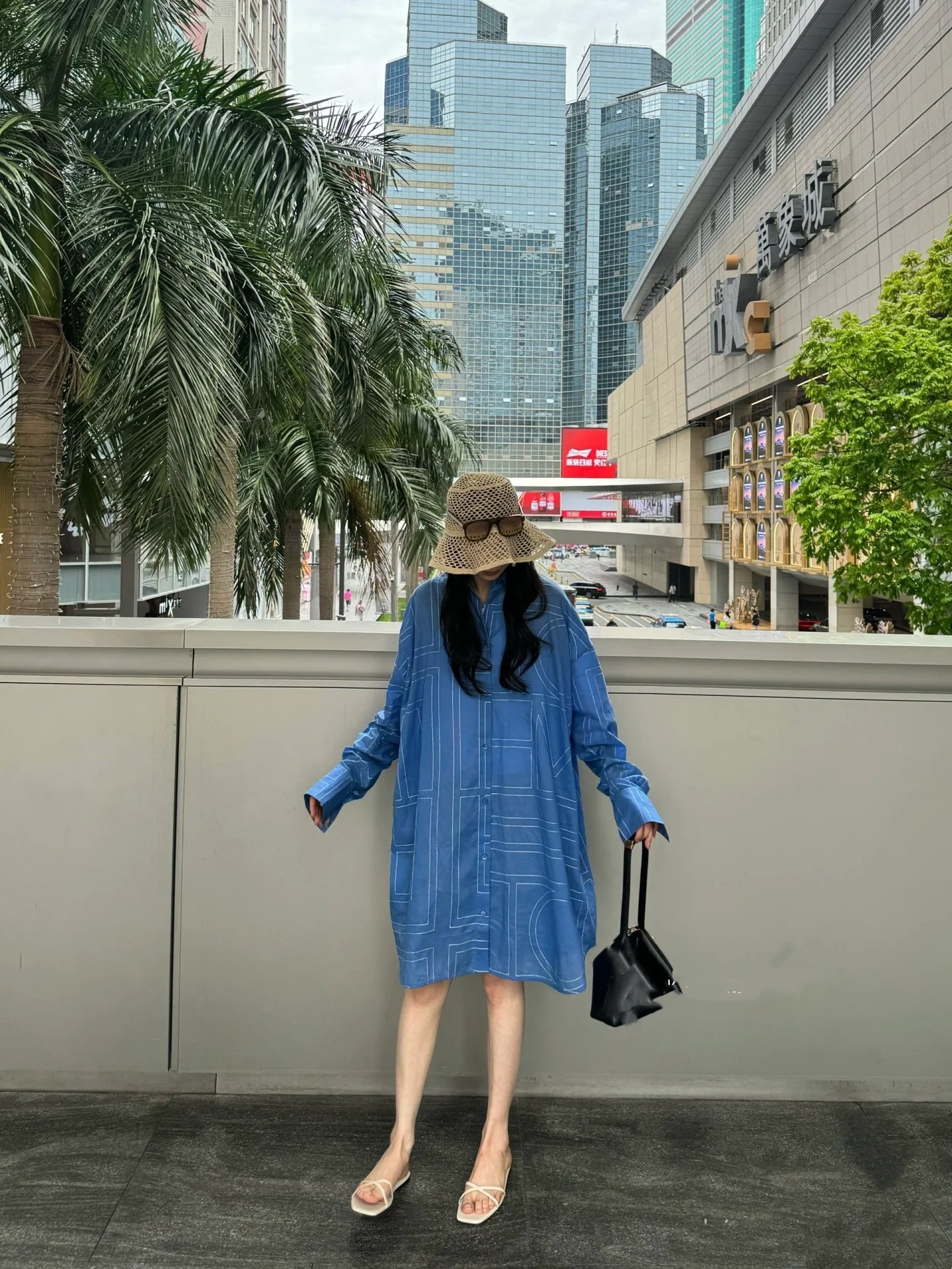 ❤️tote 刺绣蚕丝混纺连衣裙！桑蚕丝棉混纺 定制染色 SML 