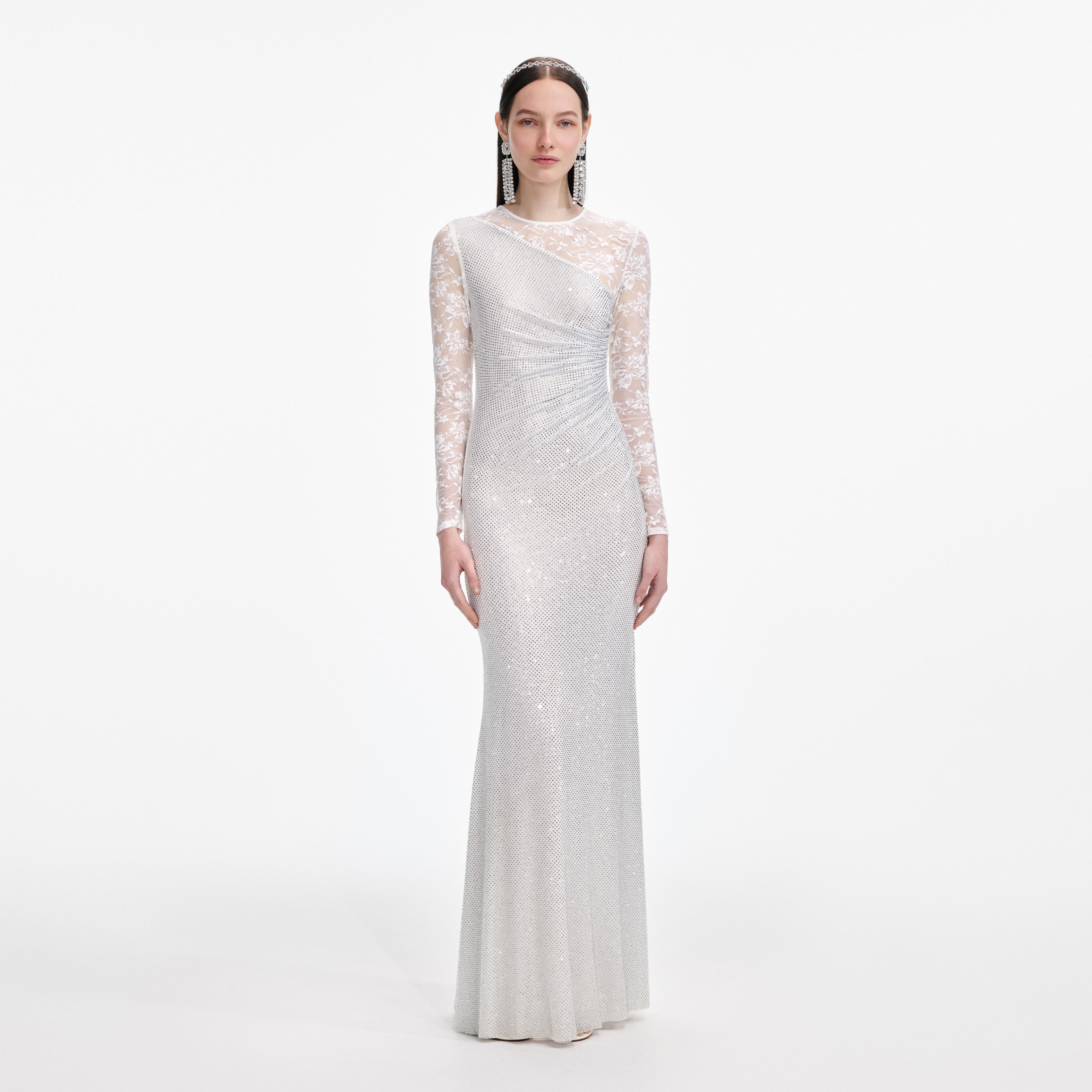 ❤️蕾丝拼接烫钻礼服裙！两色 SML