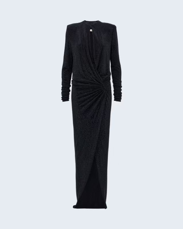 ❤️收褶烫钻礼服连衣裙！SML