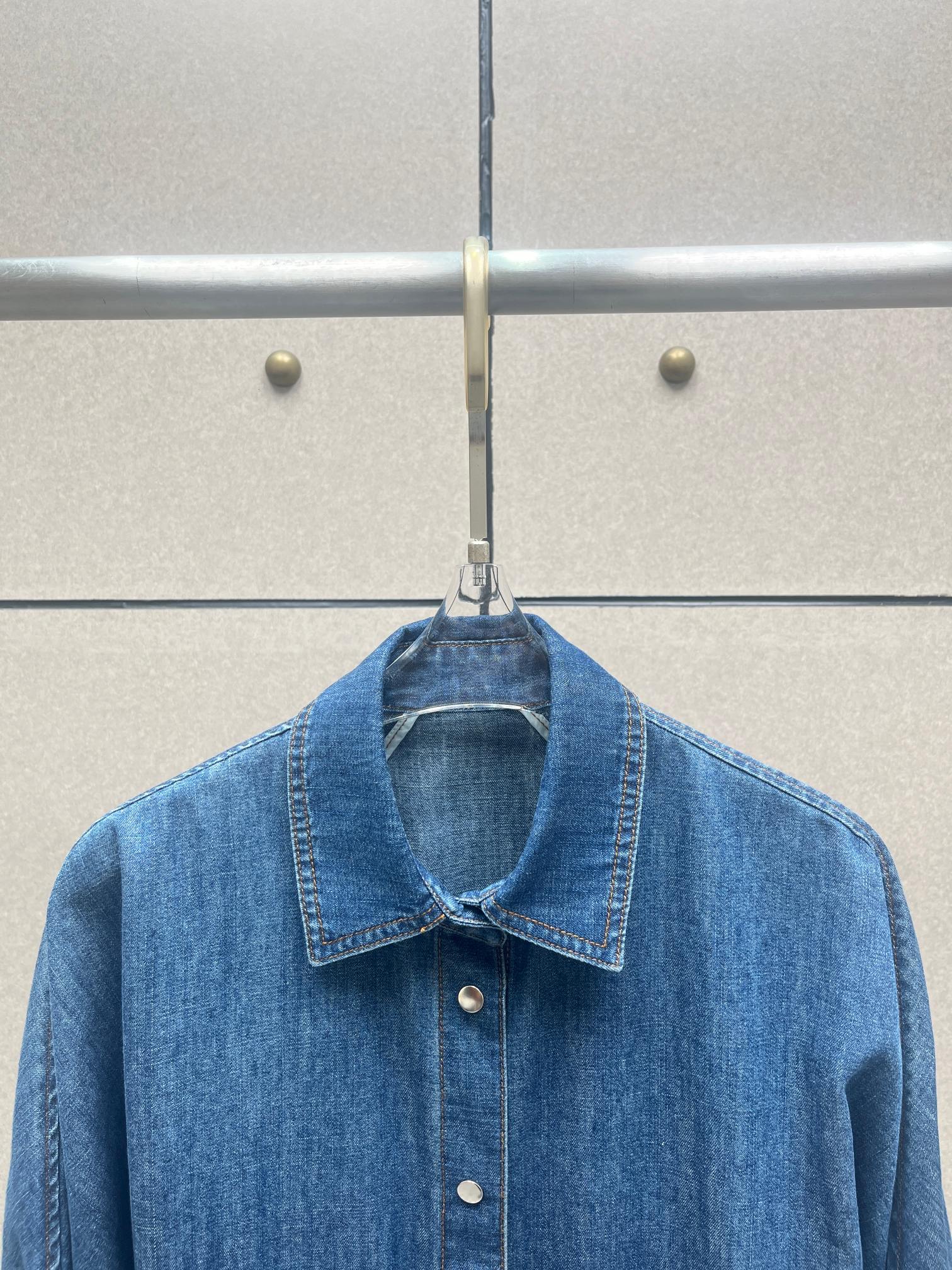 ❤️alai 洗水牛仔衬衫上衣！棉 SML