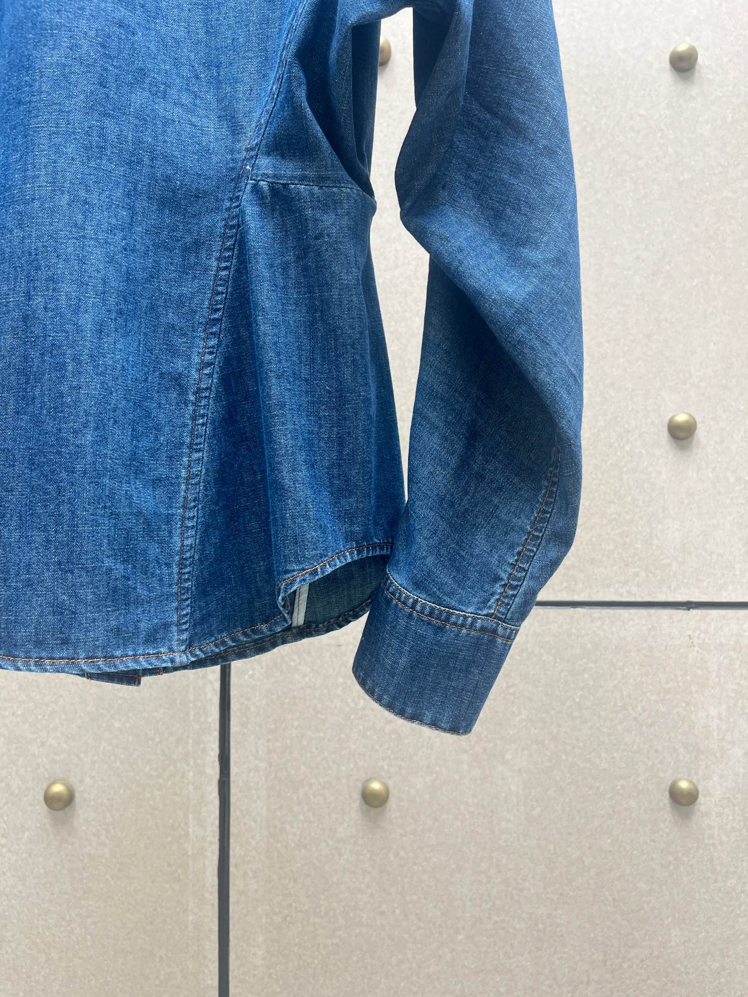 ❤️alai 洗水牛仔衬衫上衣！棉 SML