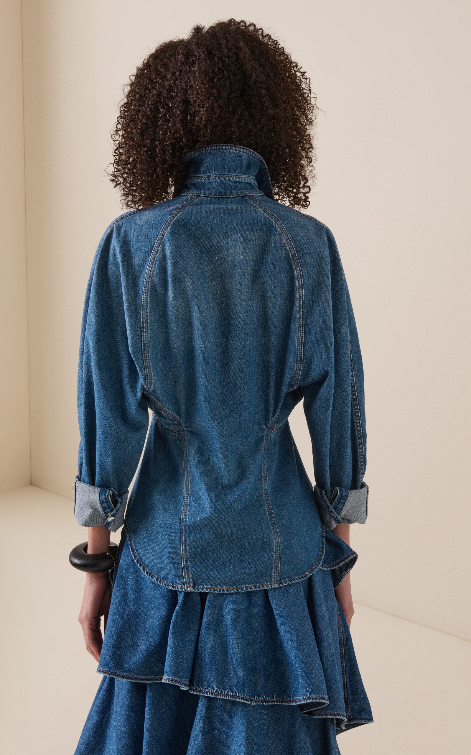 ❤️alai 洗水牛仔衬衫上衣！棉 SML