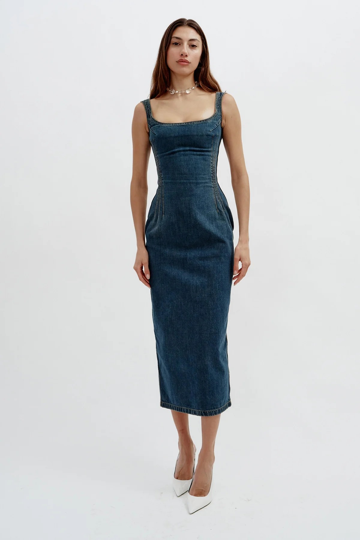 ❤️ magda 早秋牛仔修身连衣裙！棉 SML