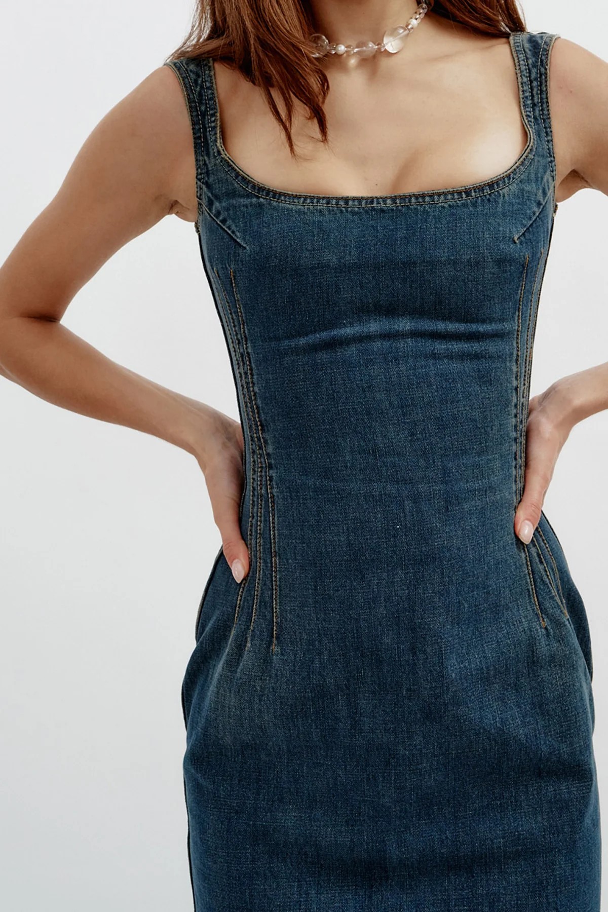 ❤️ magda 早秋牛仔修身连衣裙！棉 SML