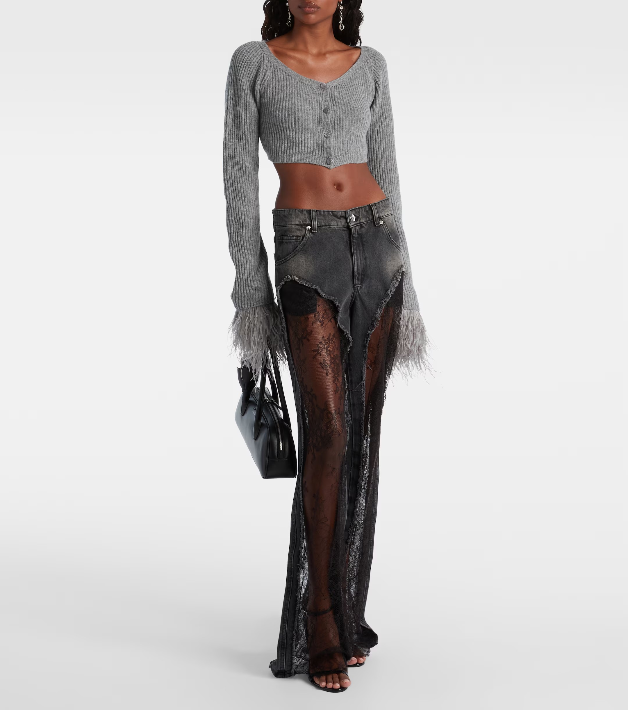 ❤️blum透视蕾丝拼接牛仔裤！棉 SML 