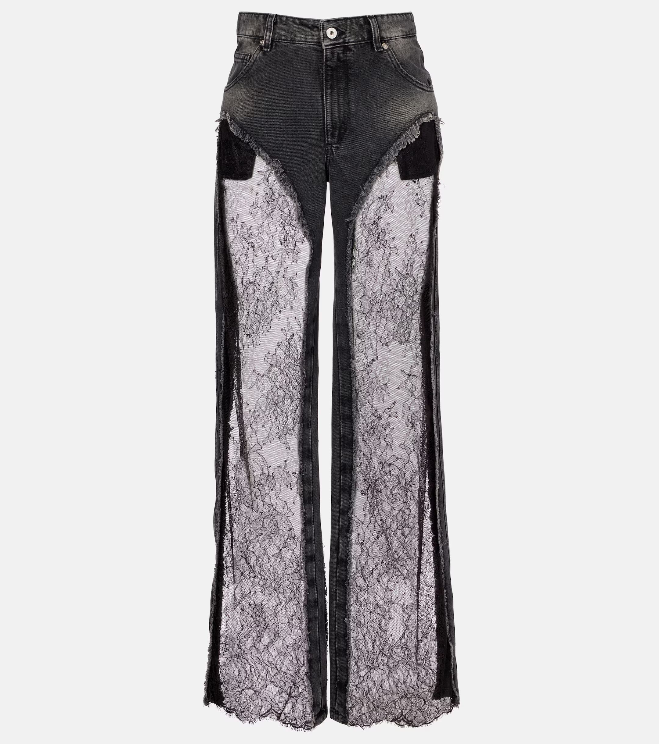 NO:477716,Blum perspective lace spliced ​​jeans!  cotton SML, jeans,alexander wang19860909blum透视蕾丝拼接牛仔裤！棉 SML,,jeans,alexander wang,Women's clothing