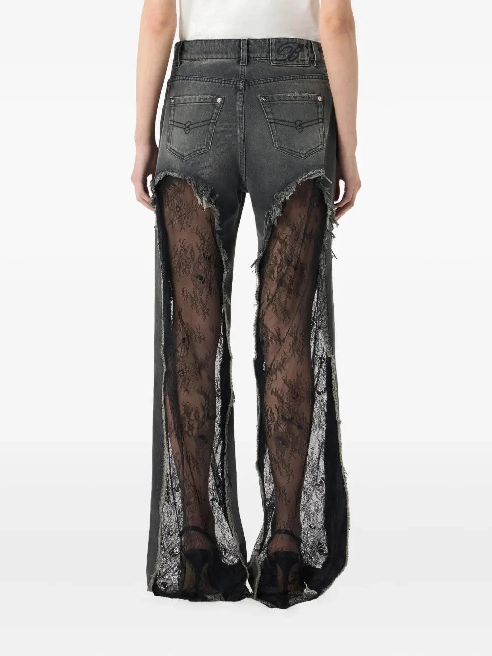 ❤️blum透视蕾丝拼接牛仔裤！棉 SML 