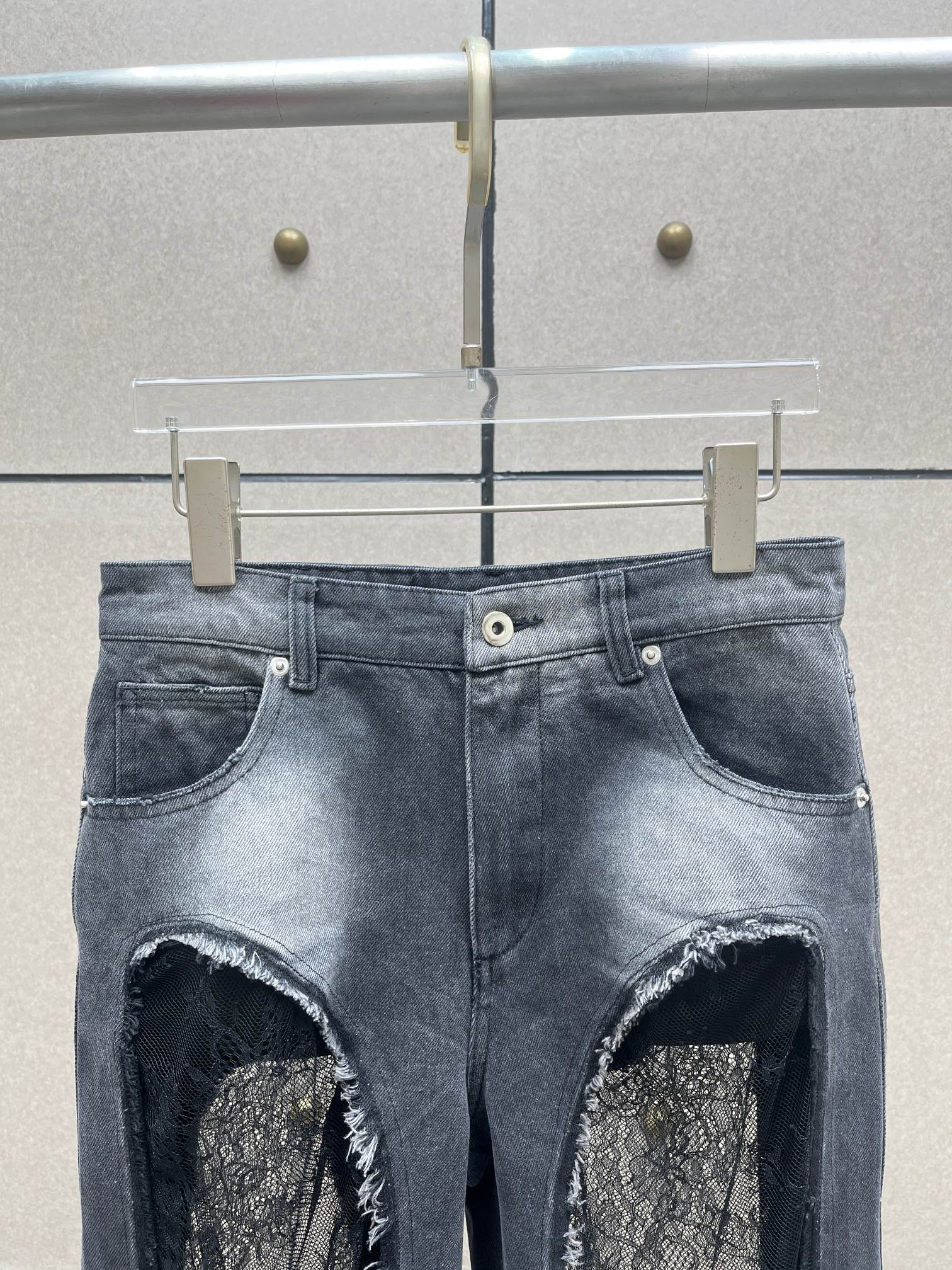 ❤️blum透视蕾丝拼接牛仔裤！棉 SML 