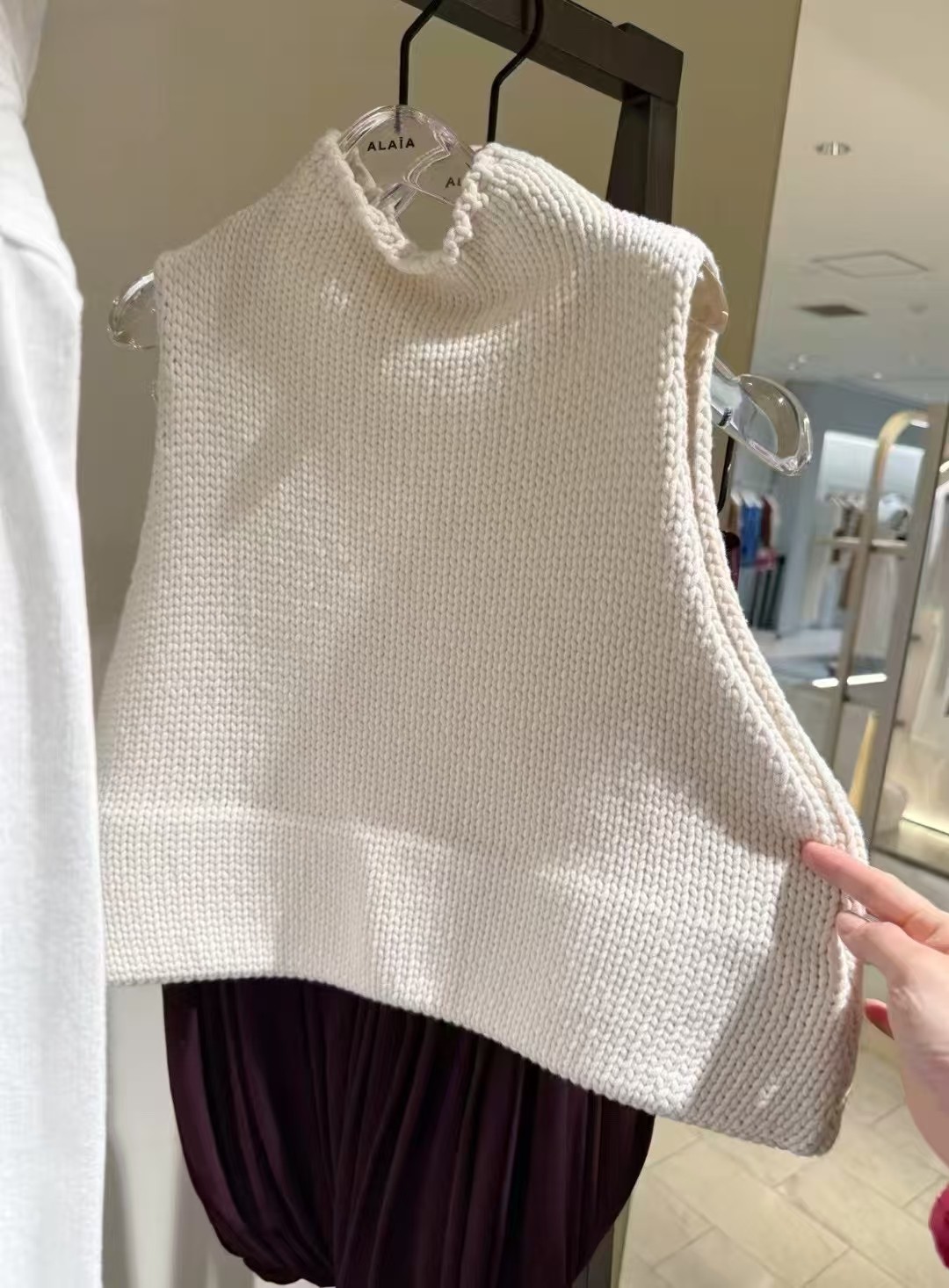 ❤️alai 定制染色纱线廓形针织上衣！两色 SML