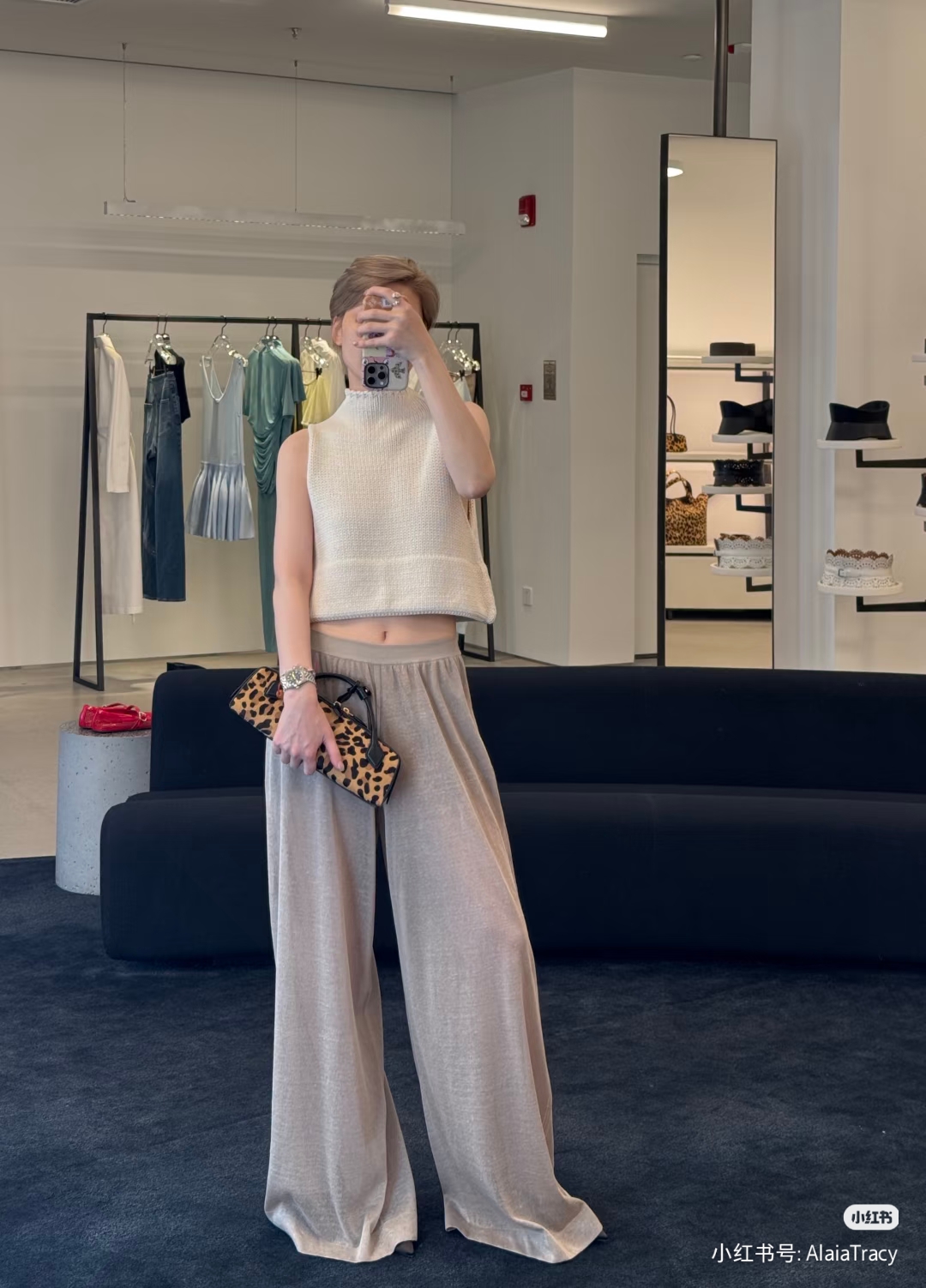 ❤️alai 定制染色纱线廓形针织上衣！两色 SML