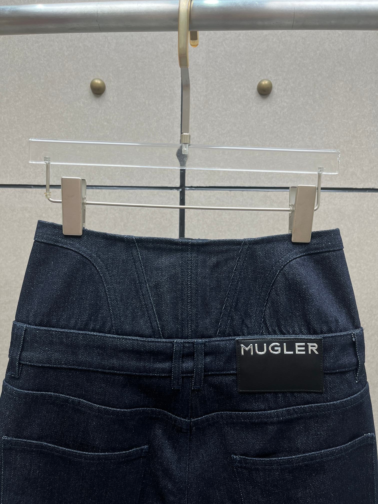 ❤️mugl 鱼骨双腰牛仔裤！棉 两色 SML