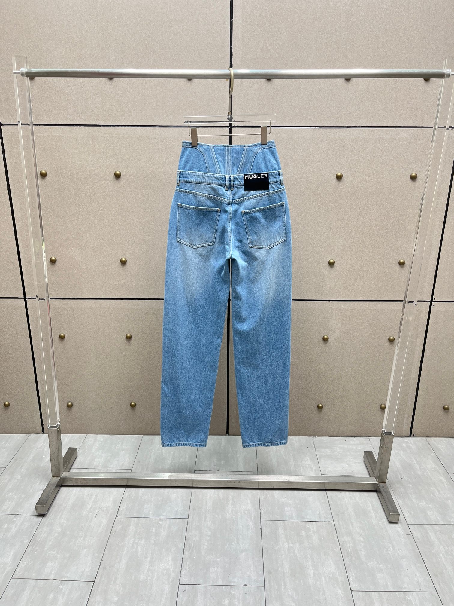 ❤️mugl 鱼骨双腰牛仔裤！棉 两色 SML