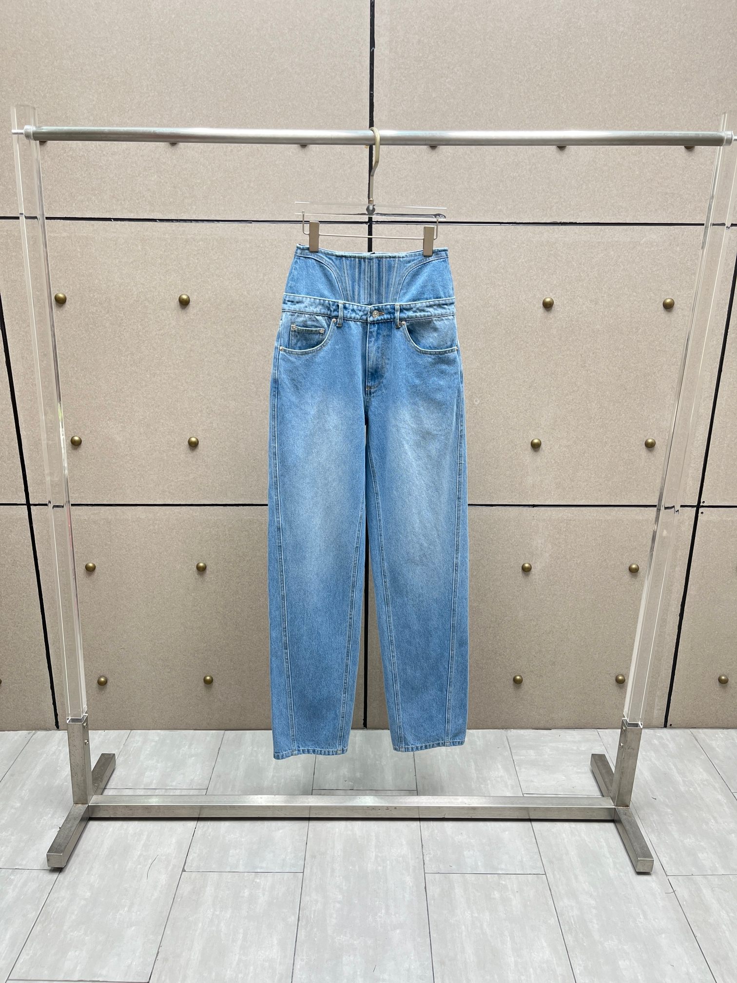 ❤️mugl 鱼骨双腰牛仔裤！棉 两色 SML