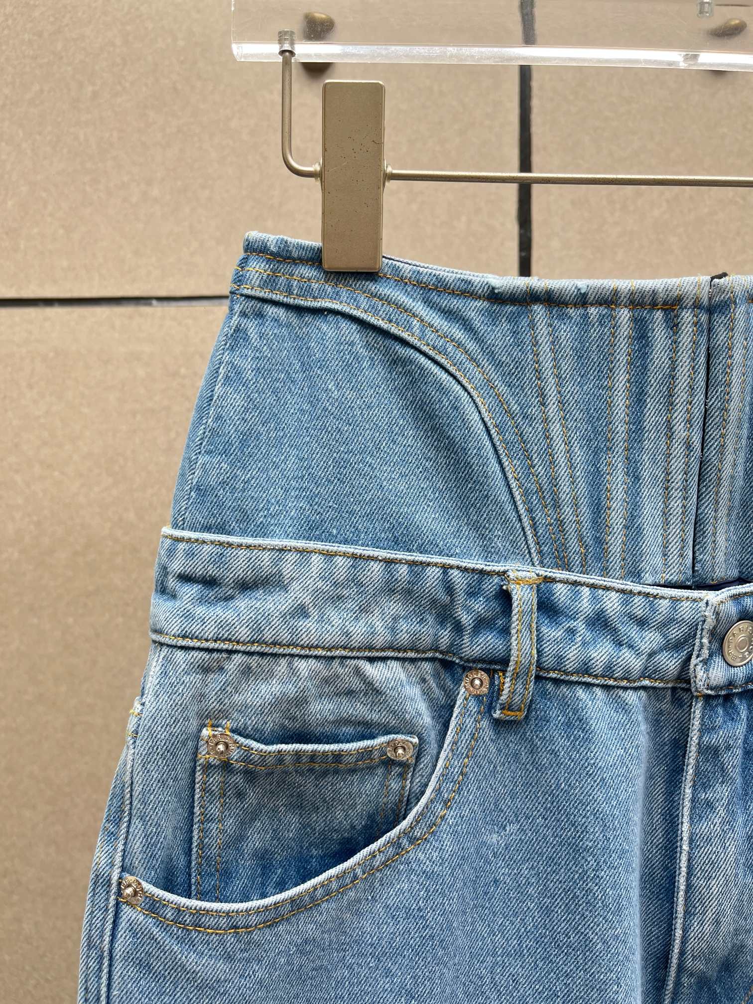 ❤️mugl 鱼骨双腰牛仔裤！棉 两色 SML