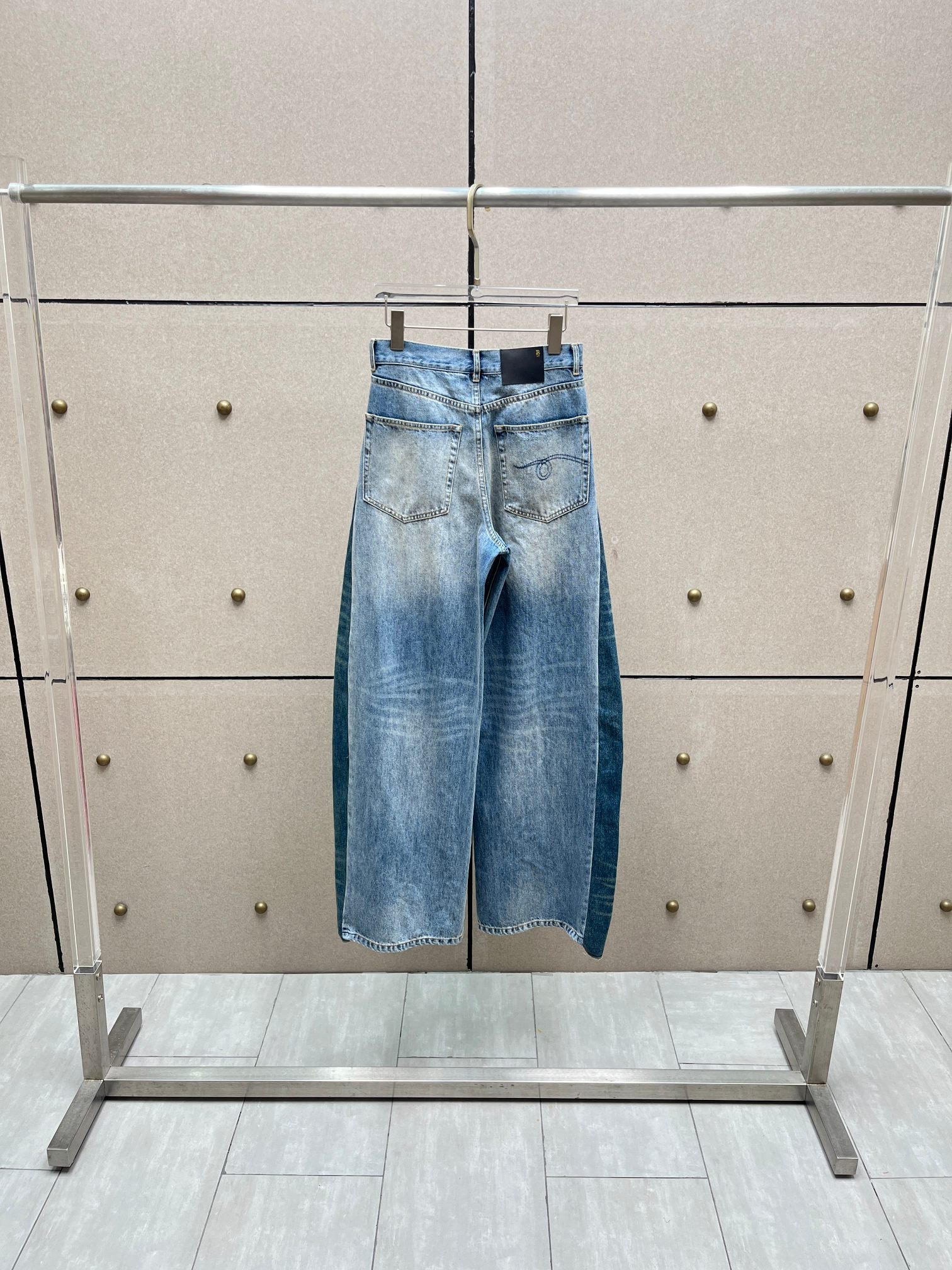 ❤️撞色宽松牛仔裤！棉 SML