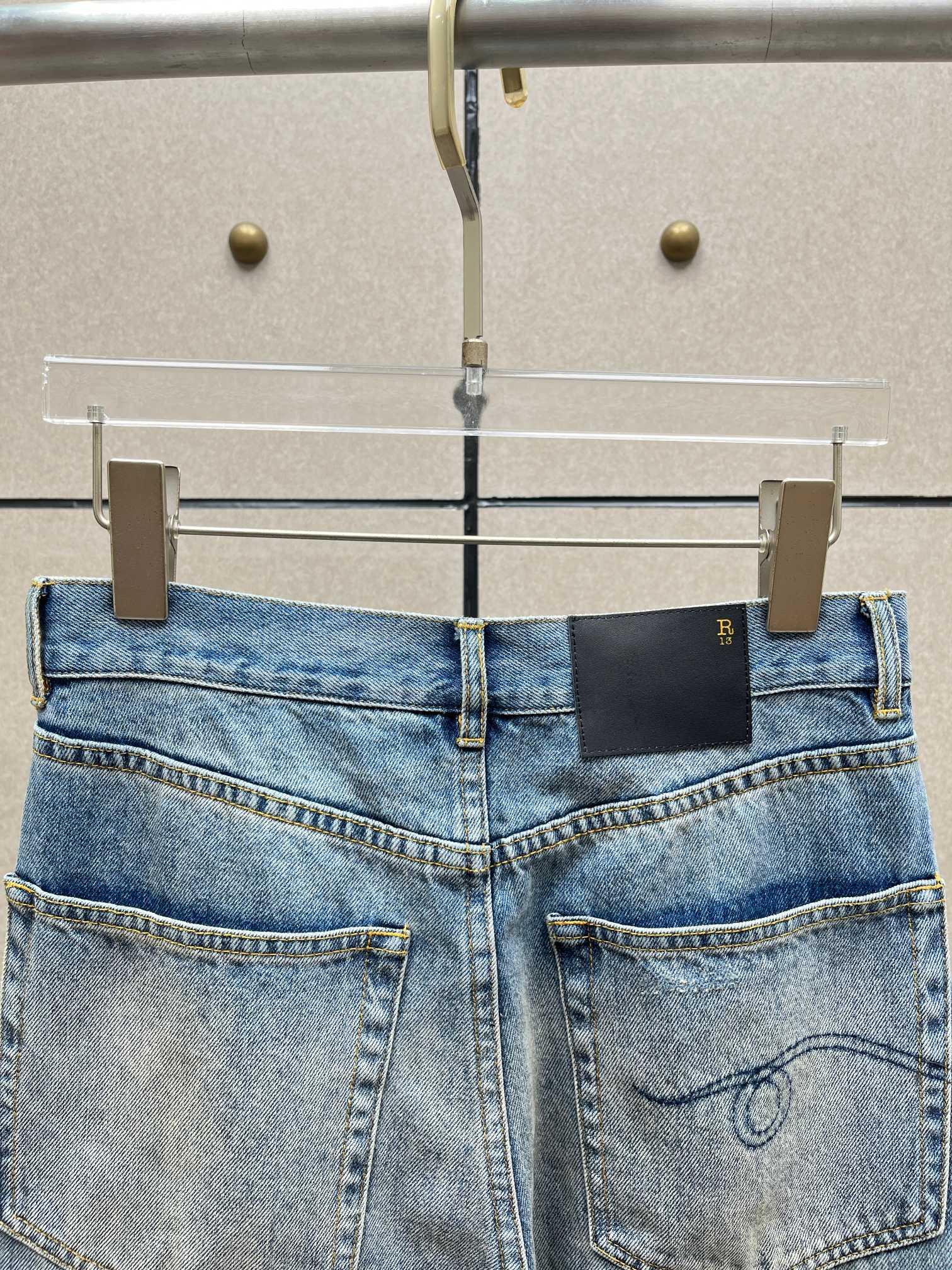 ❤️撞色宽松牛仔裤！棉 SML