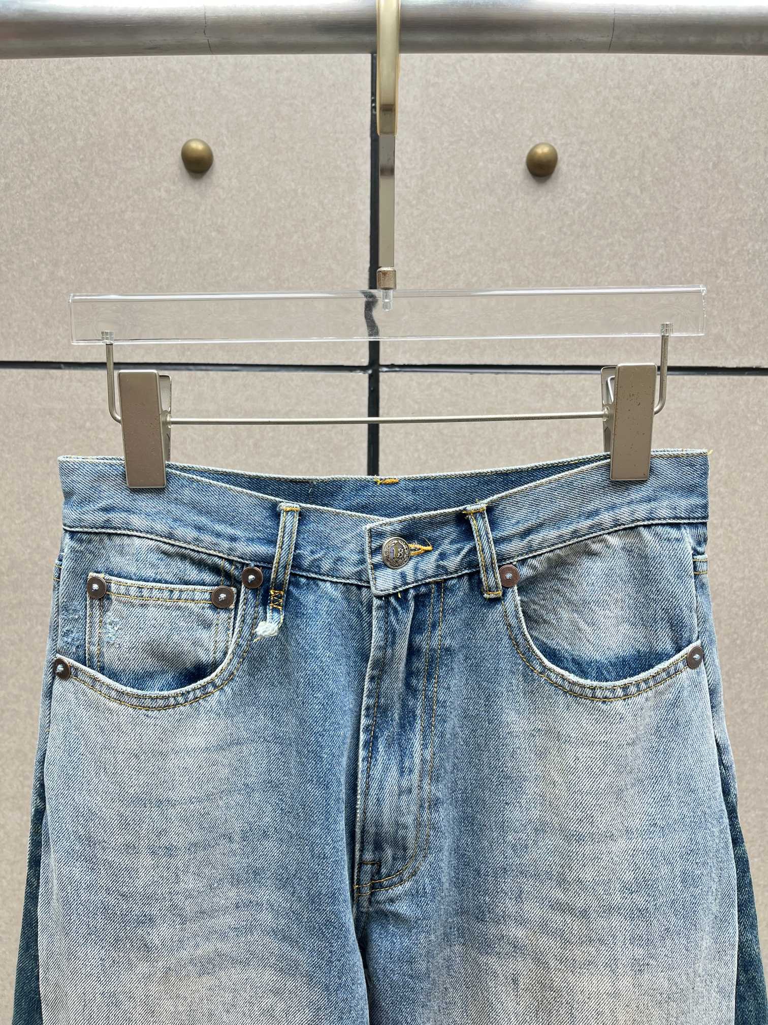 ❤️撞色宽松牛仔裤！棉 SML