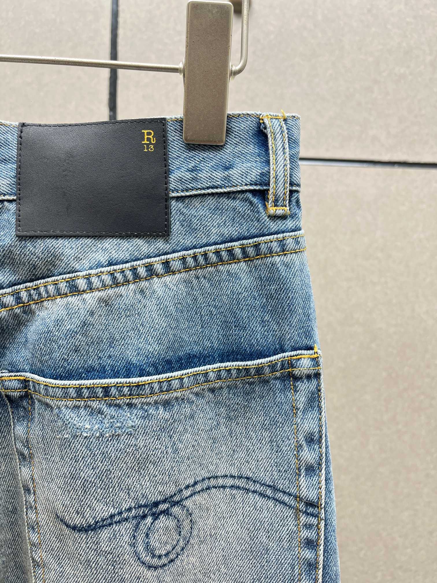 ❤️撞色宽松牛仔裤！棉 SML