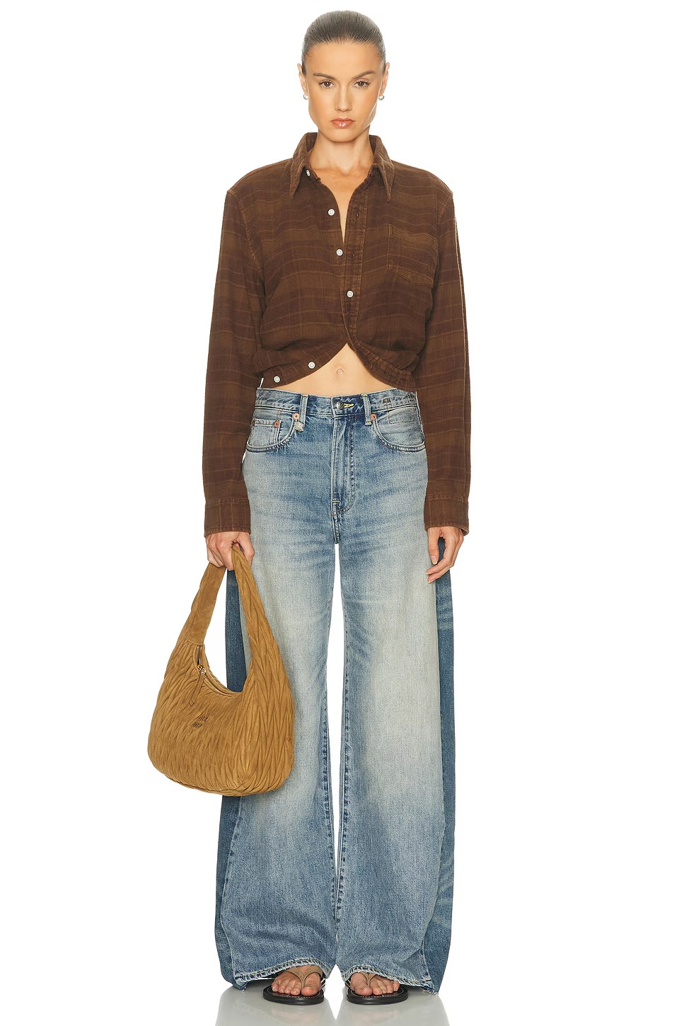 ❤️撞色宽松牛仔裤！棉 SML