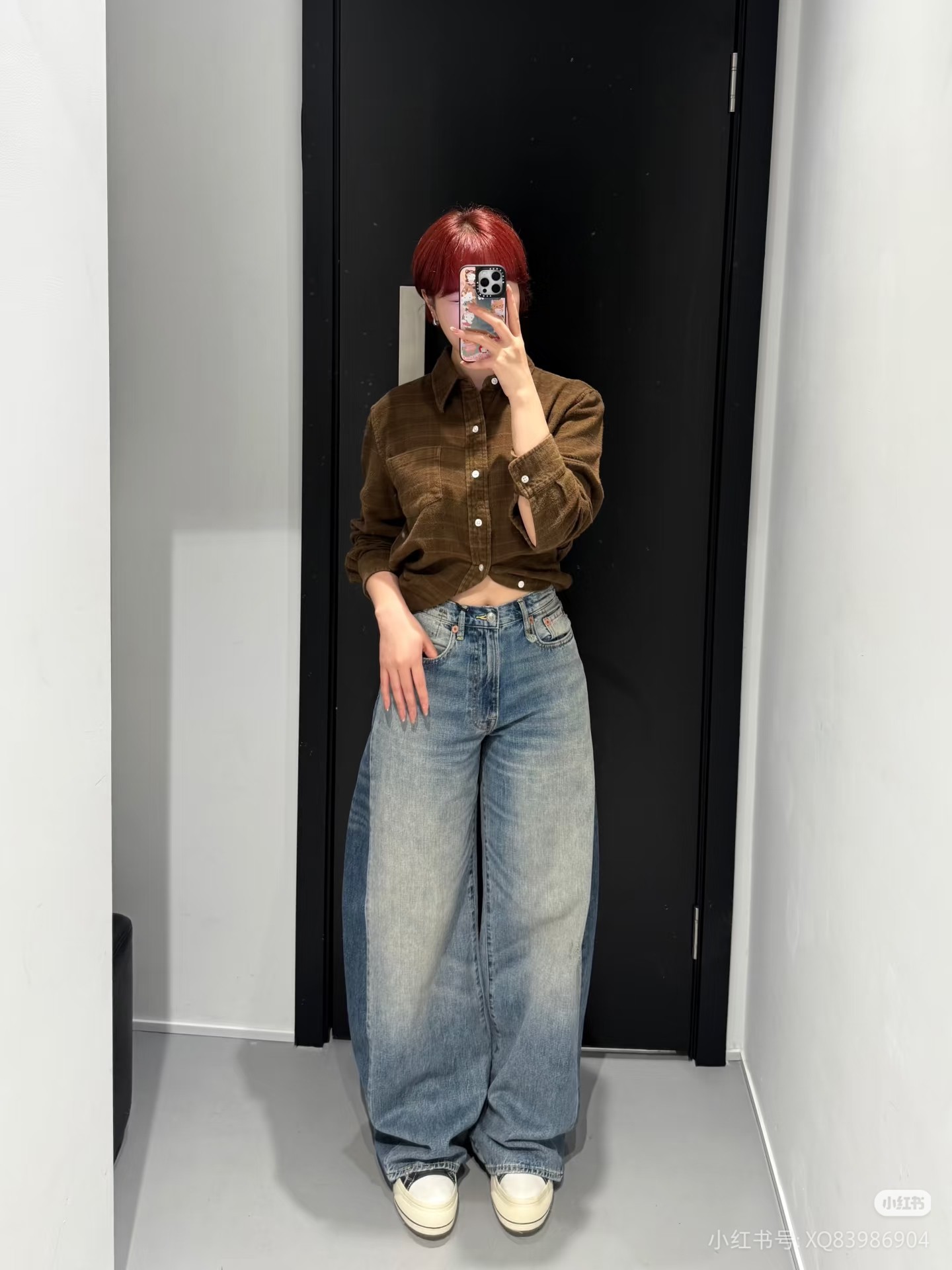 ❤️撞色宽松牛仔裤！棉 SML