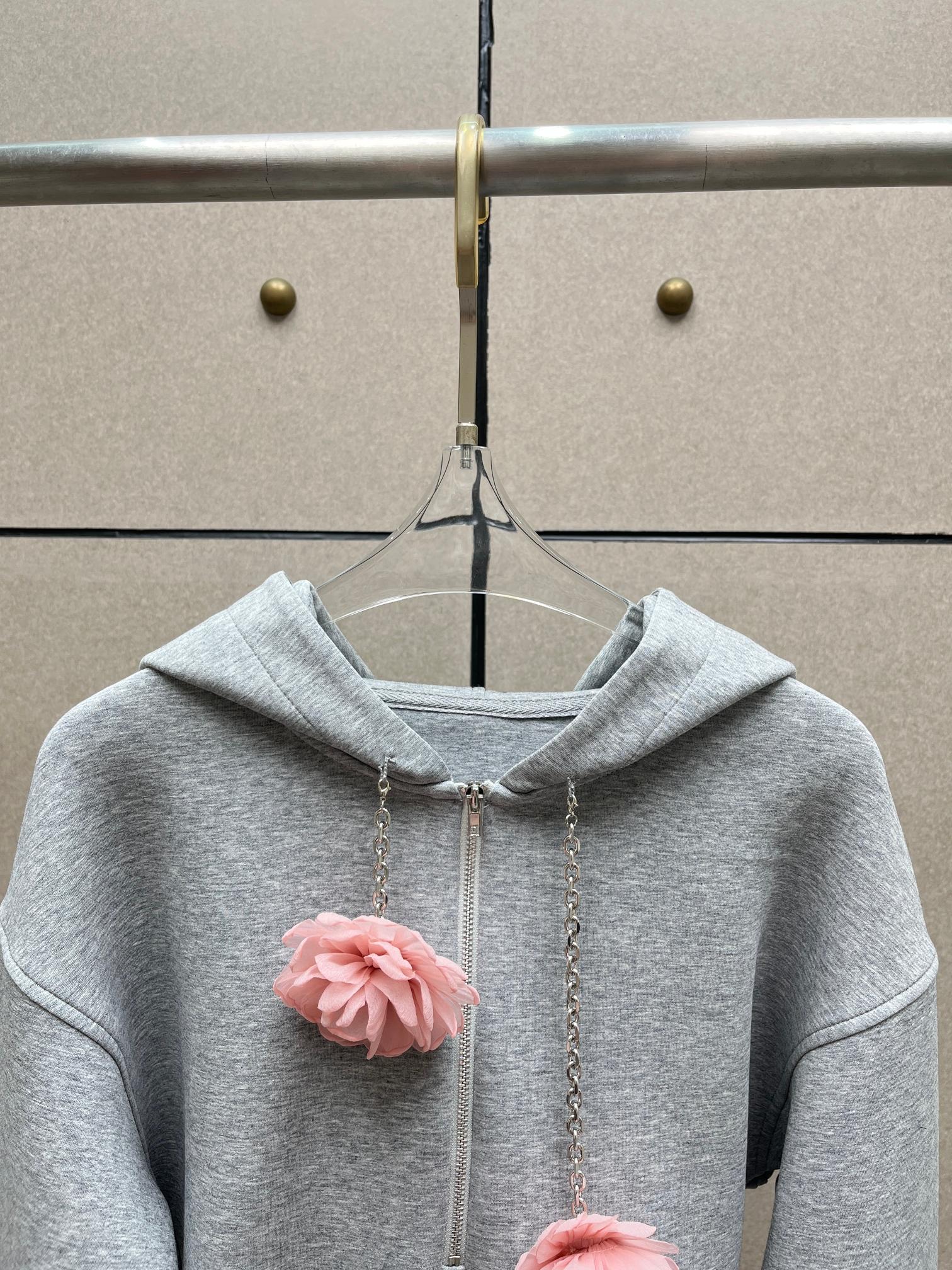 ❤️链条花饰连体卫衣！棉 SML