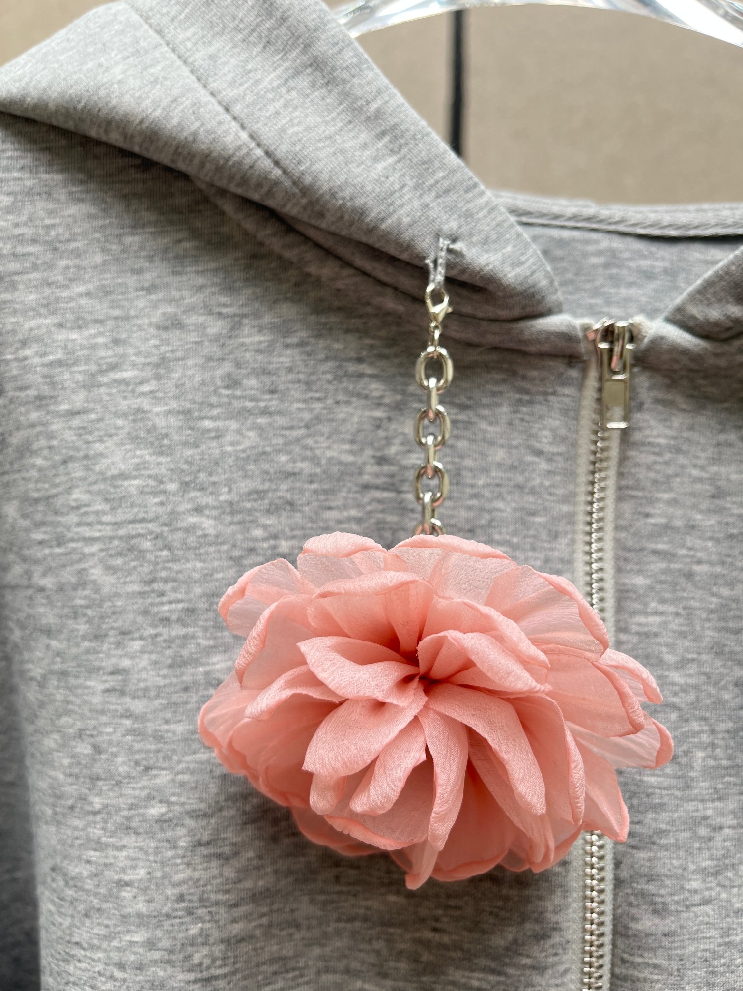 ❤️链条花饰连体卫衣！棉 SML