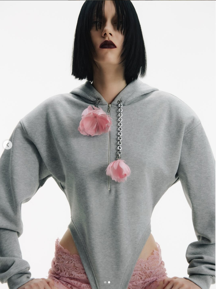 ❤️链条花饰连体卫衣！棉 SML
