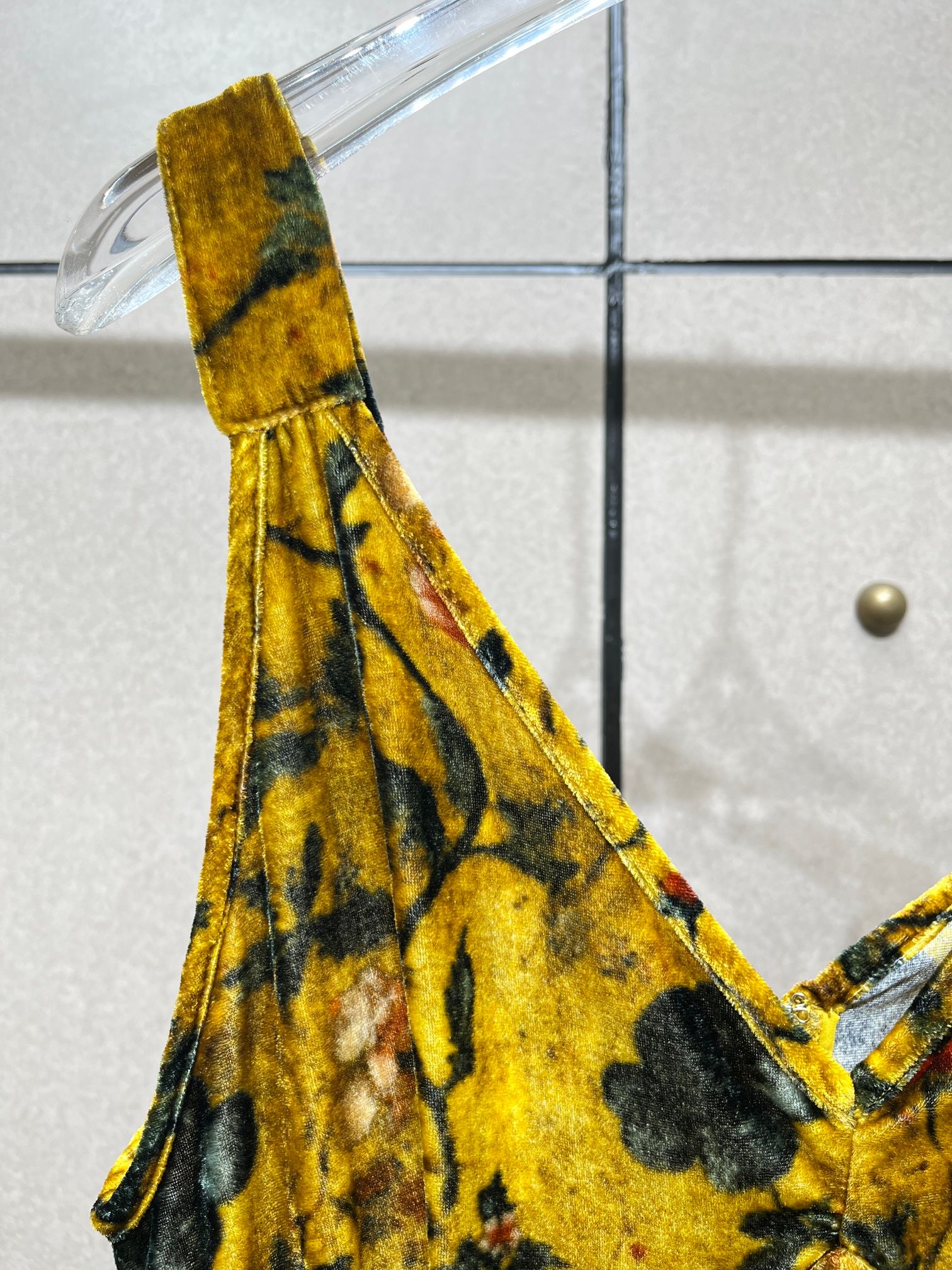 ❤️金丝绒印花连衣裙！粘胶纤维 SML