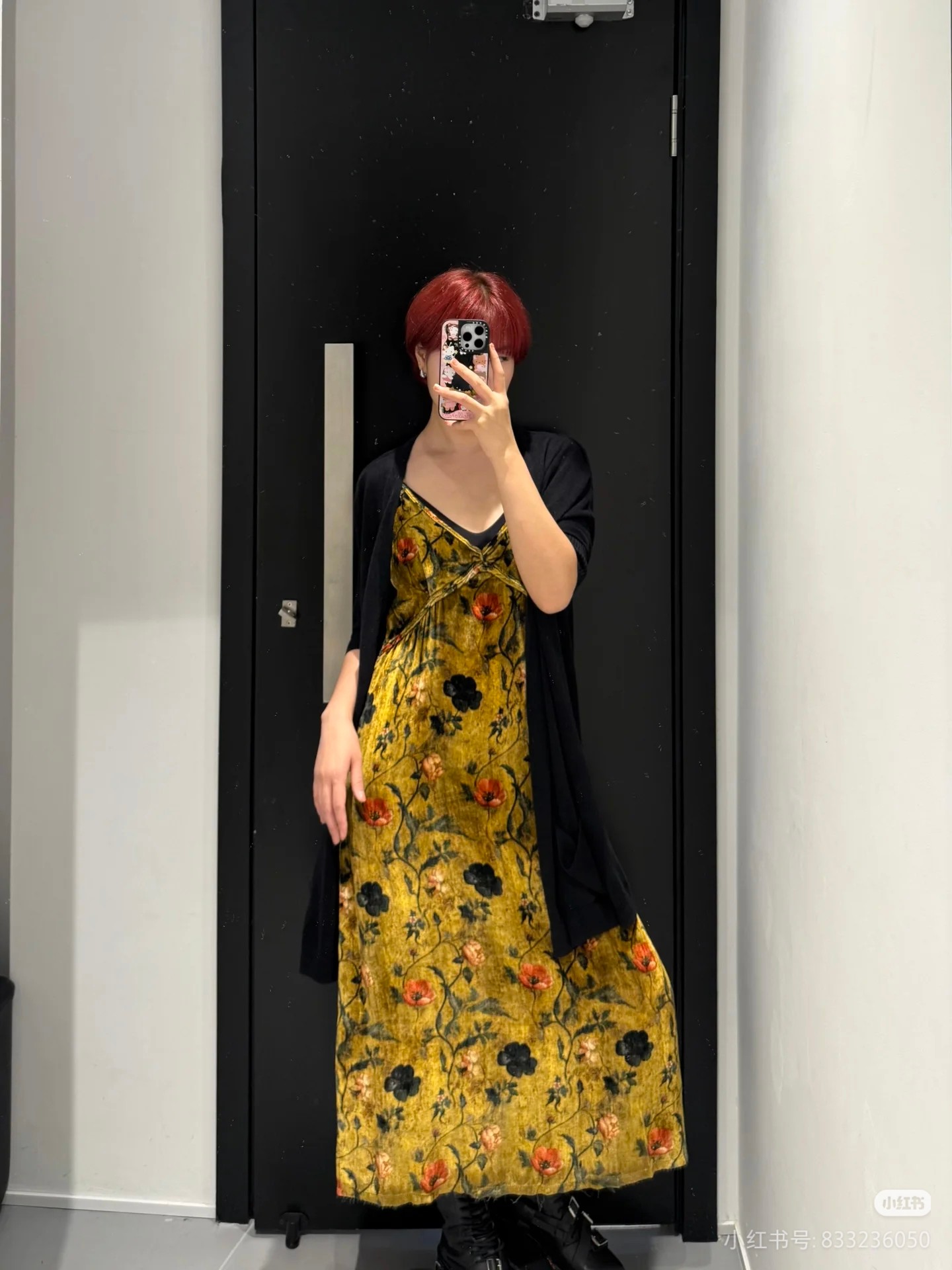 ❤️金丝绒印花连衣裙！粘胶纤维 SML