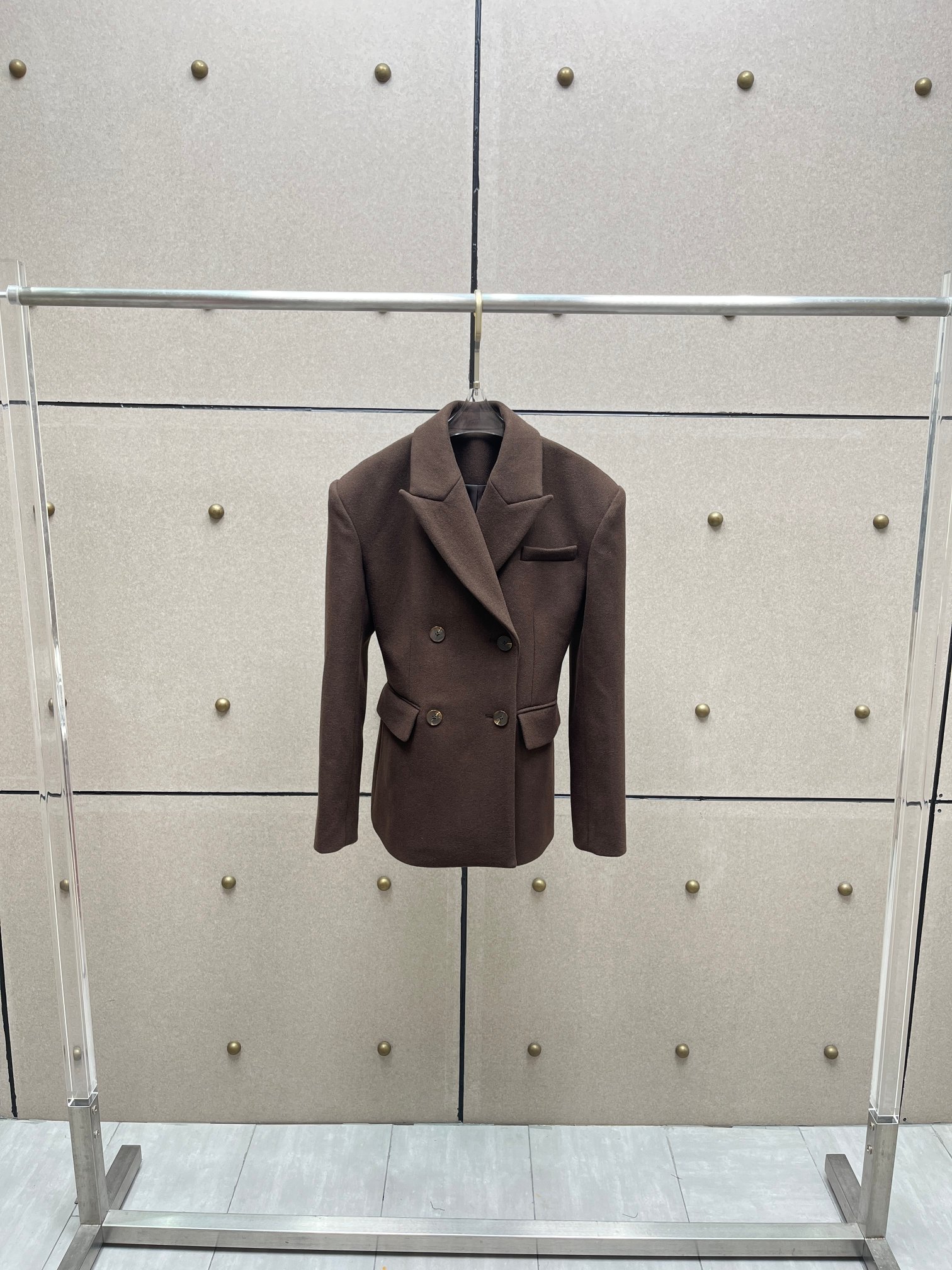 ❤️巧克力色羊毛呢西装外套！羊毛 SML