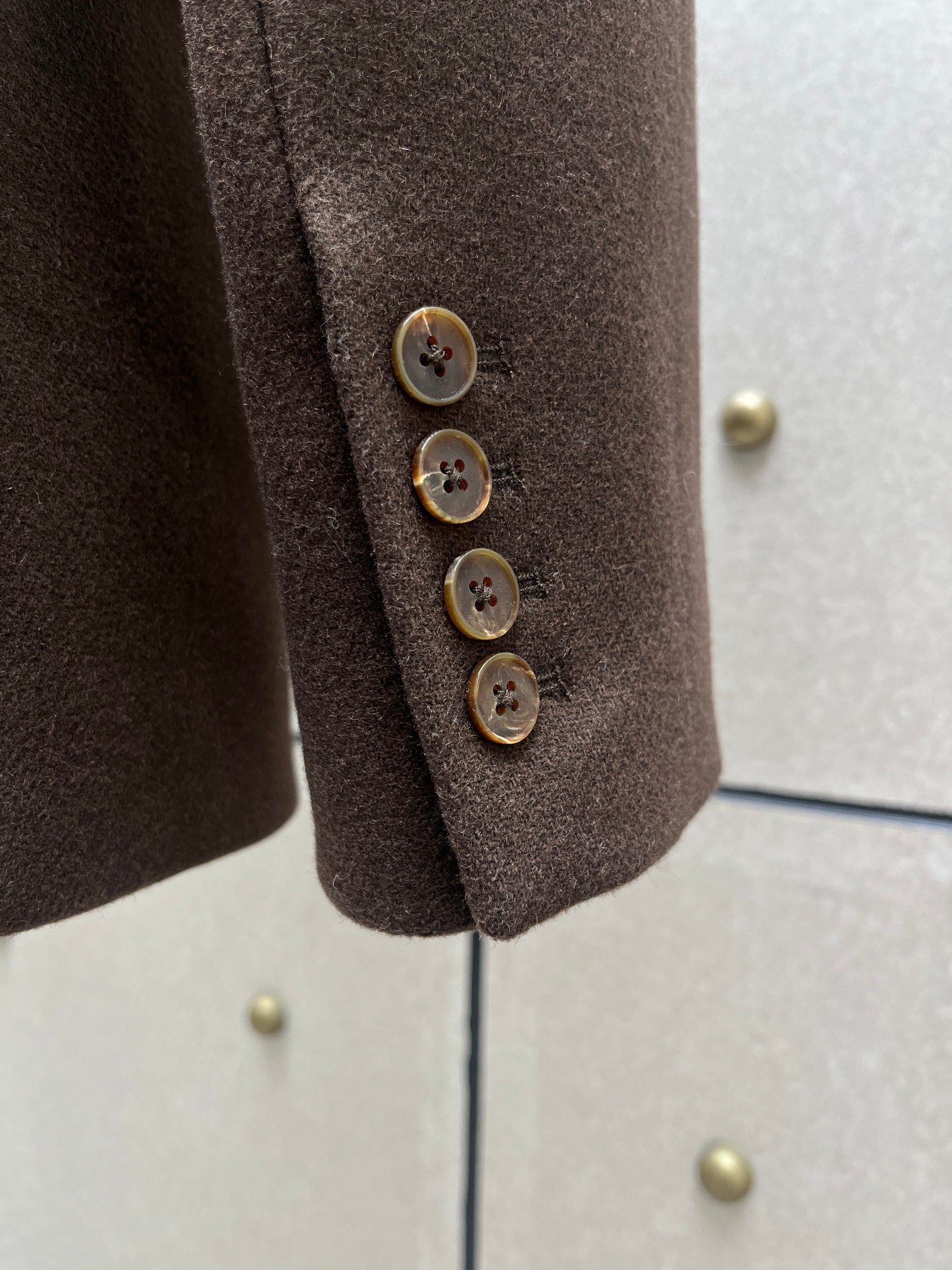 ❤️巧克力色羊毛呢西装外套！羊毛 SML