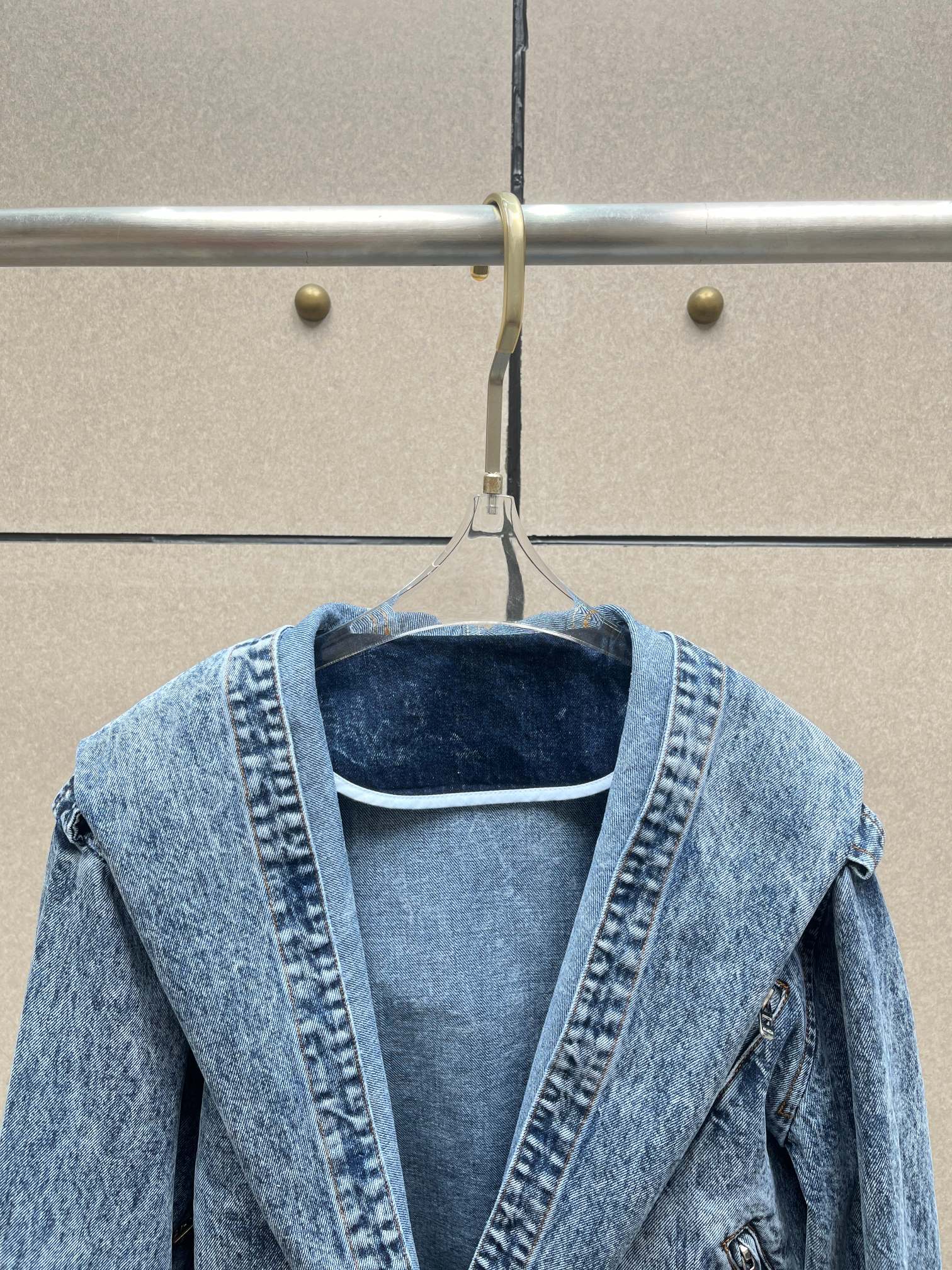 ❤️alai 连帽牛仔夹克外套！棉 SML