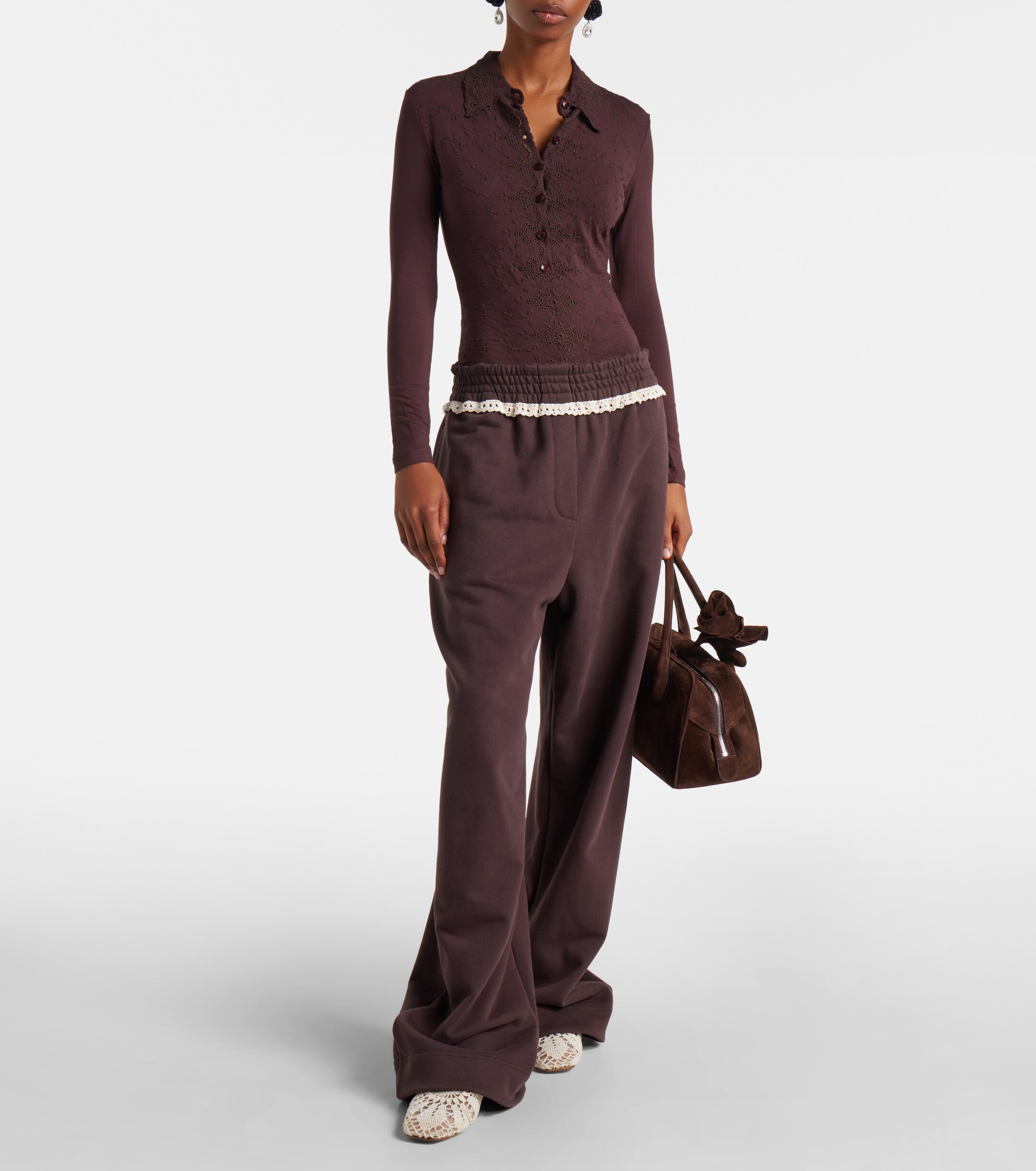 ❤️magda 翻领刺绣连体衣！三色 SML