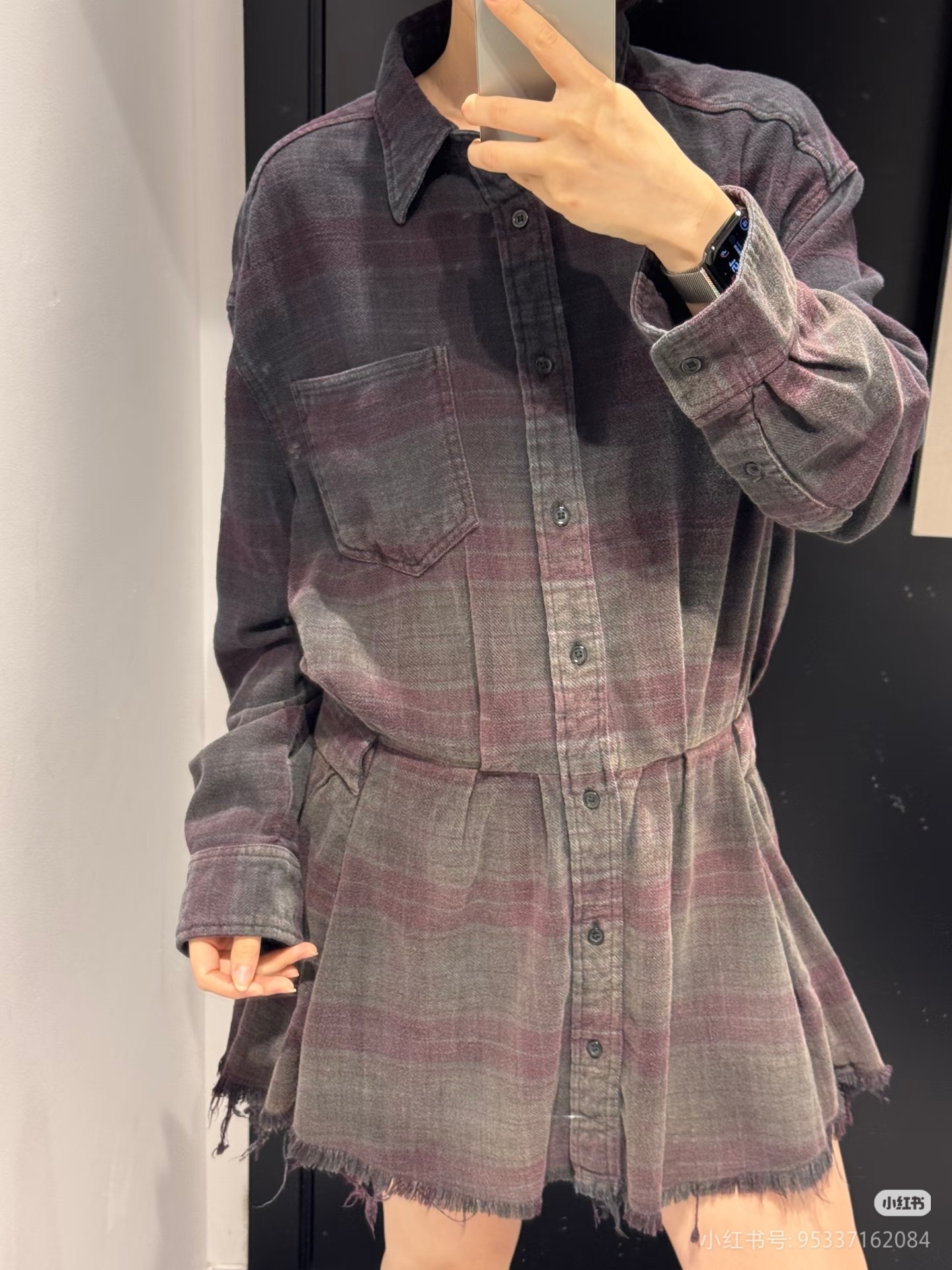 ❤️格子磨毛洗水连体短裤上衣！棉