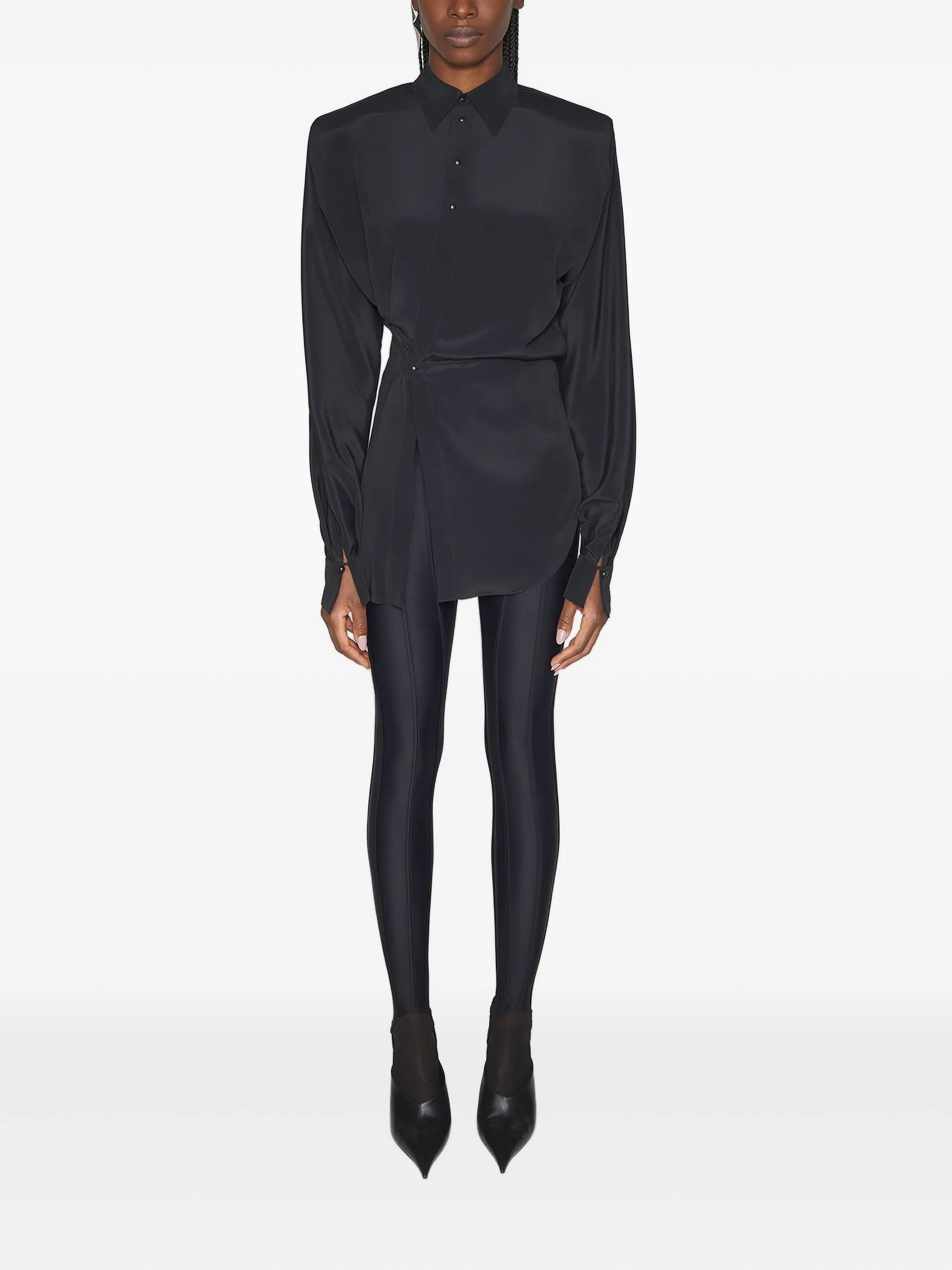 ❤️mugle 鱼骨踩脚修身裤！两色 SML