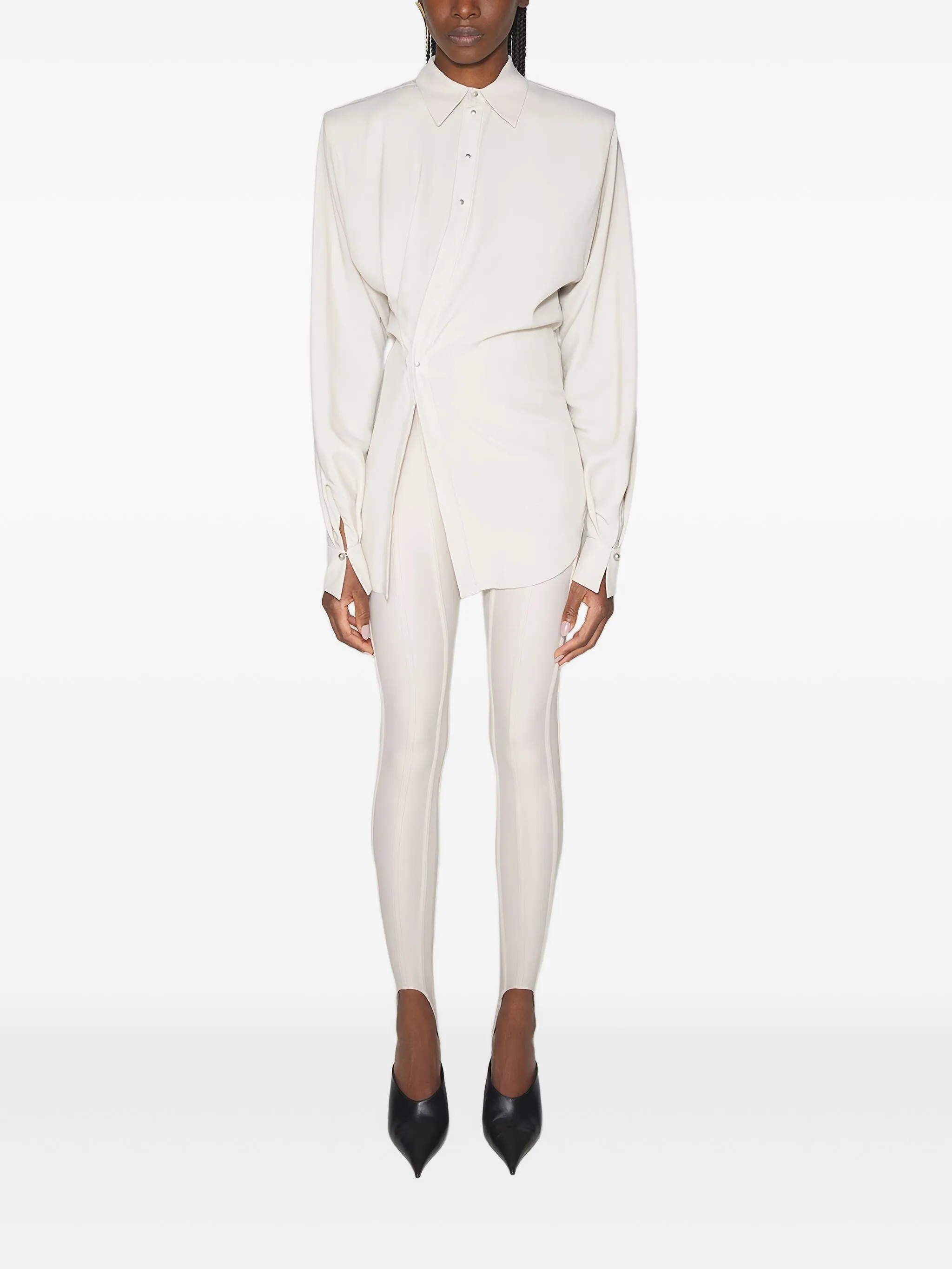 ❤️mugle 鱼骨踩脚修身裤！两色 SML