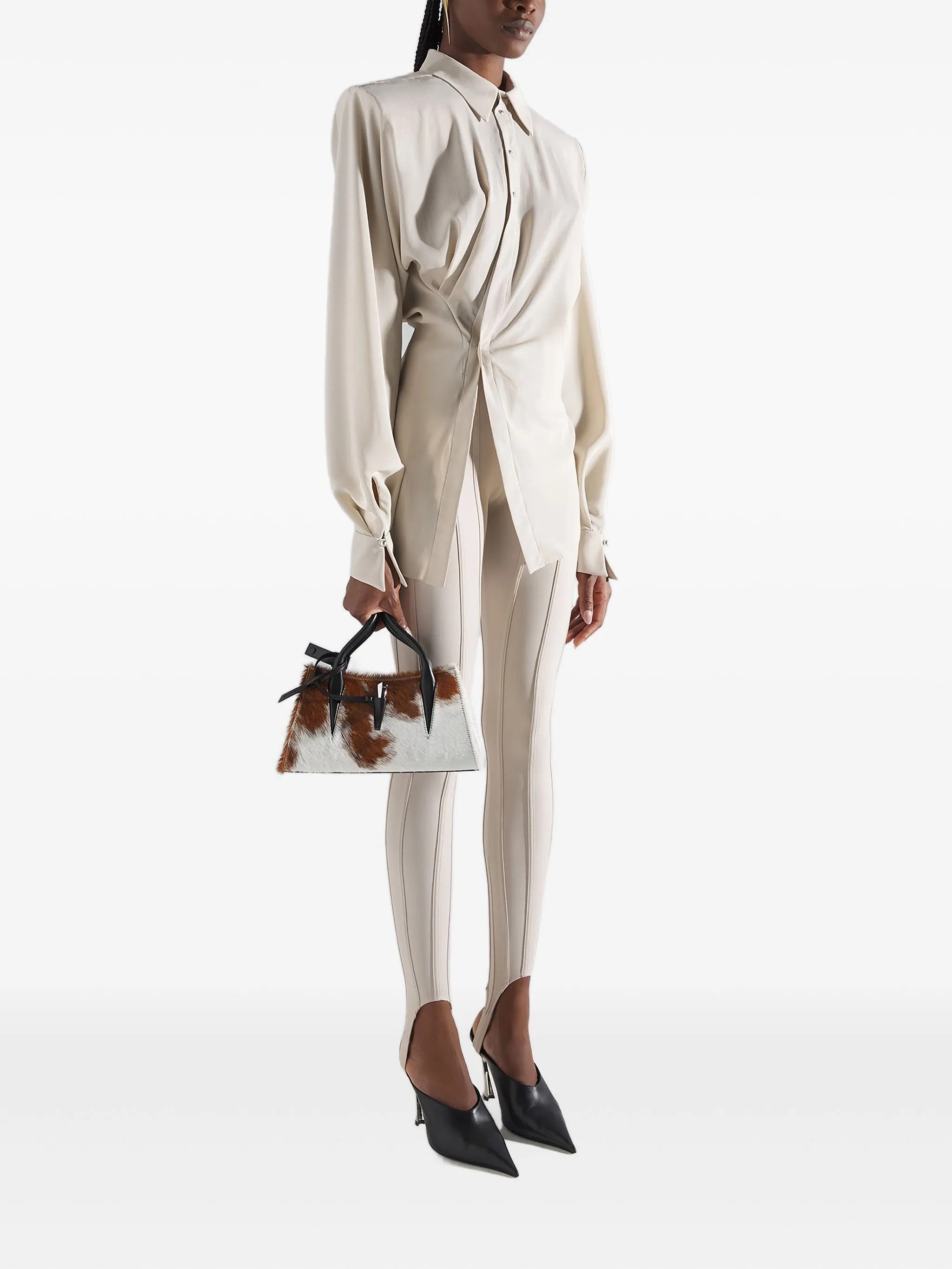 ❤️mugle 鱼骨踩脚修身裤！两色 SML