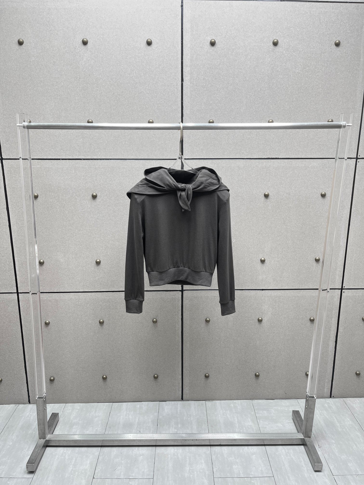 ❤️连帽垫肩卫衣！蚕丝亚麻混纺，染色洗水做旧效果 SML