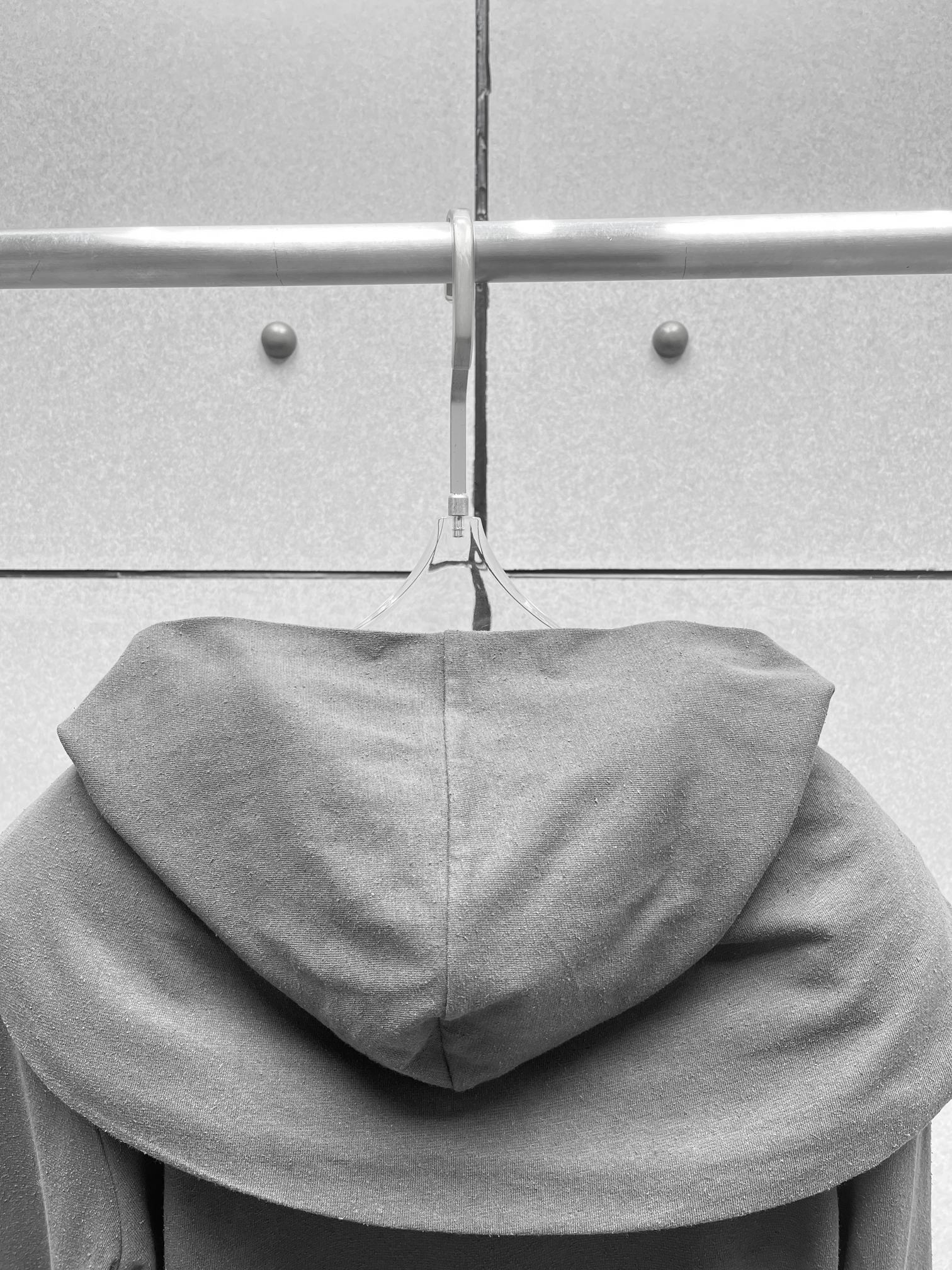 ❤️连帽垫肩卫衣！蚕丝亚麻混纺，染色洗水做旧效果 SML