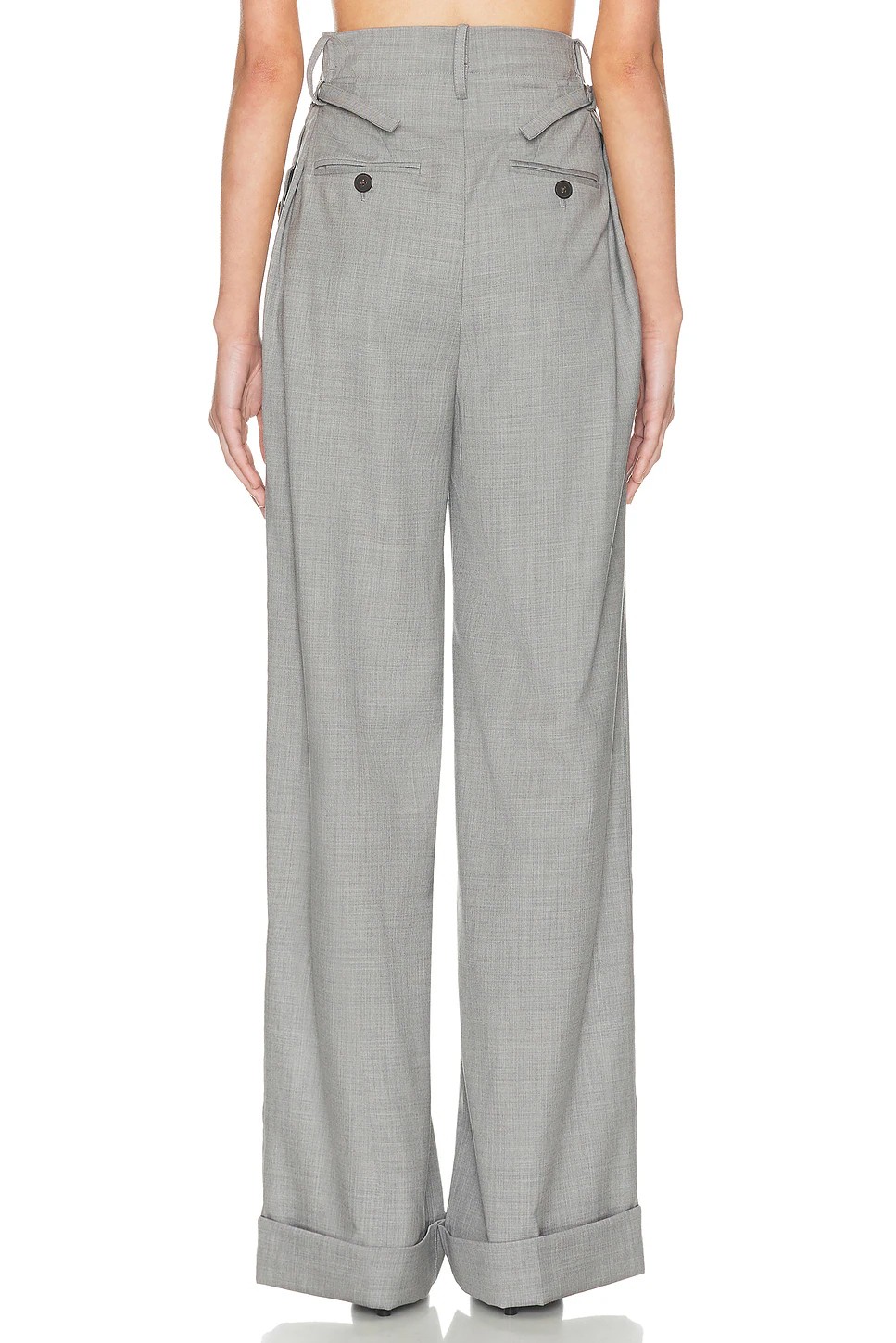 ❤️折脚高腰阔腿西裤！SML