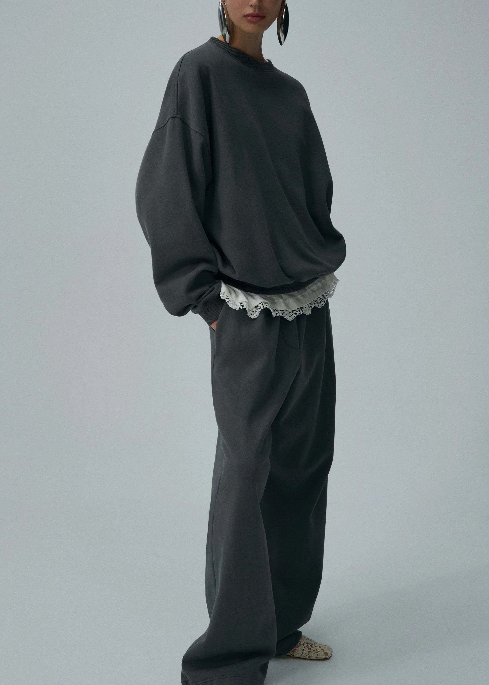 ❤️雪花洗水宽松长裤！棉 SML