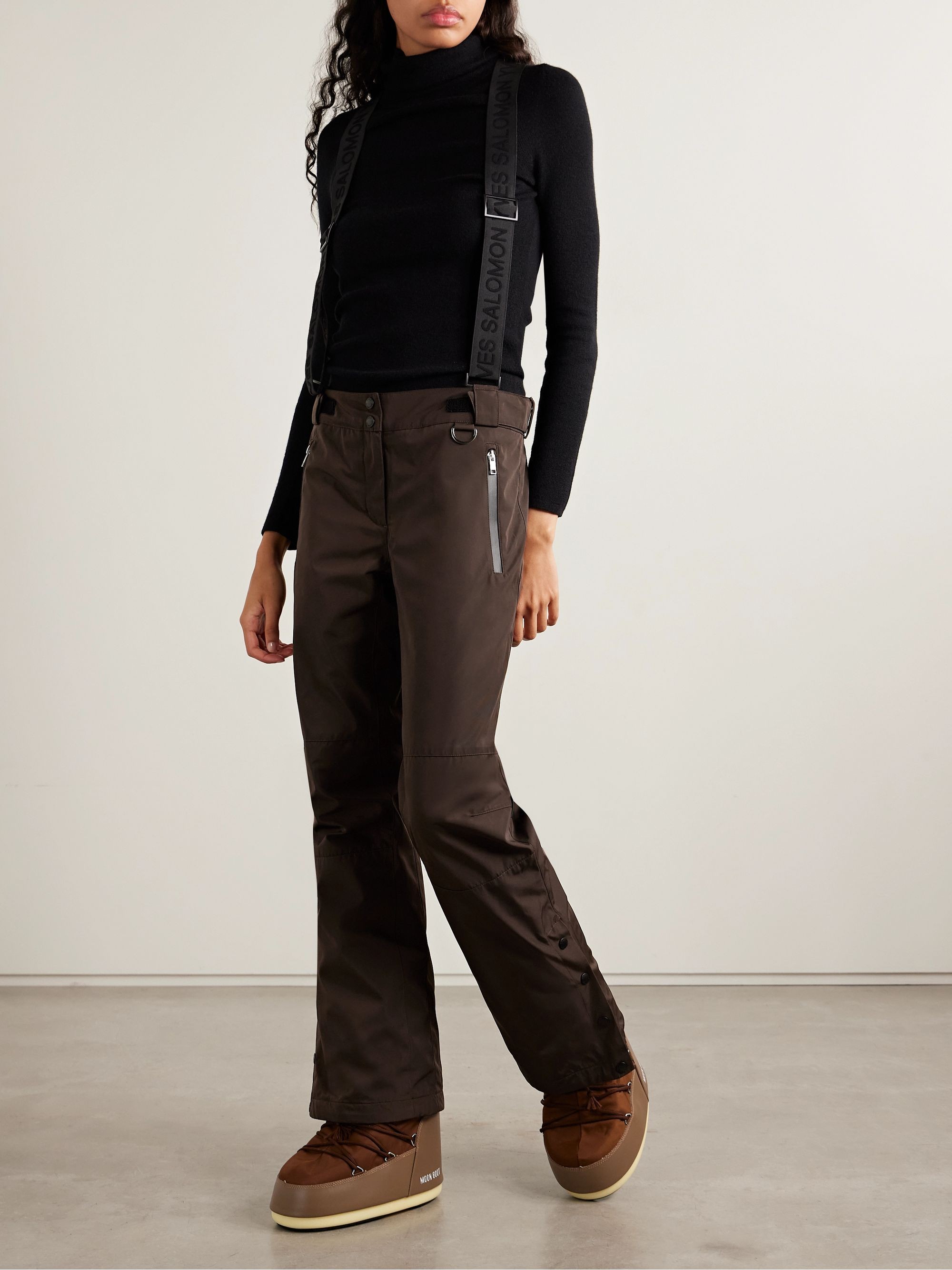 ❤️双层保暖背带裤！可拆卸可调节背带，外层防风雪，内层加绒保暖层，多功能多细节。SML