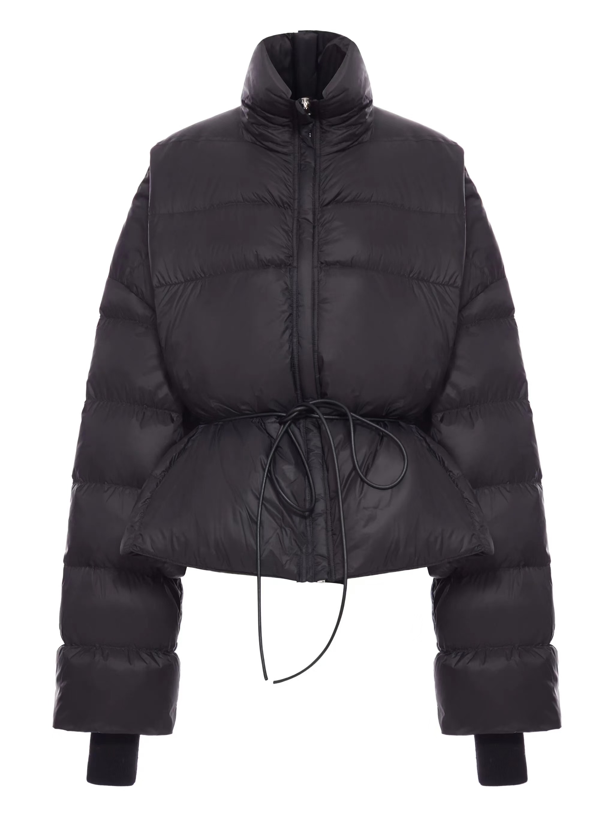 NO:576672,Leather lace-up down jacket!  90 national standard white duck down, two-color SML,, down jacket, alexander wang19860909皮革系带羽绒服！90国家标准白鸭绒,两色 SML,,down jacket,alexander wang,Women's clothing