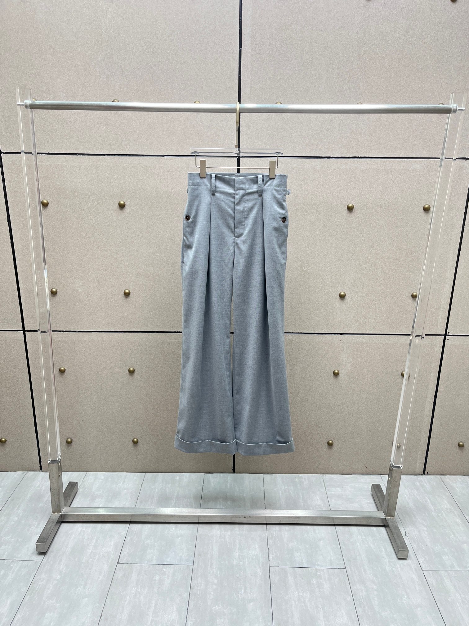 ❤️折脚高腰阔腿西裤！SML