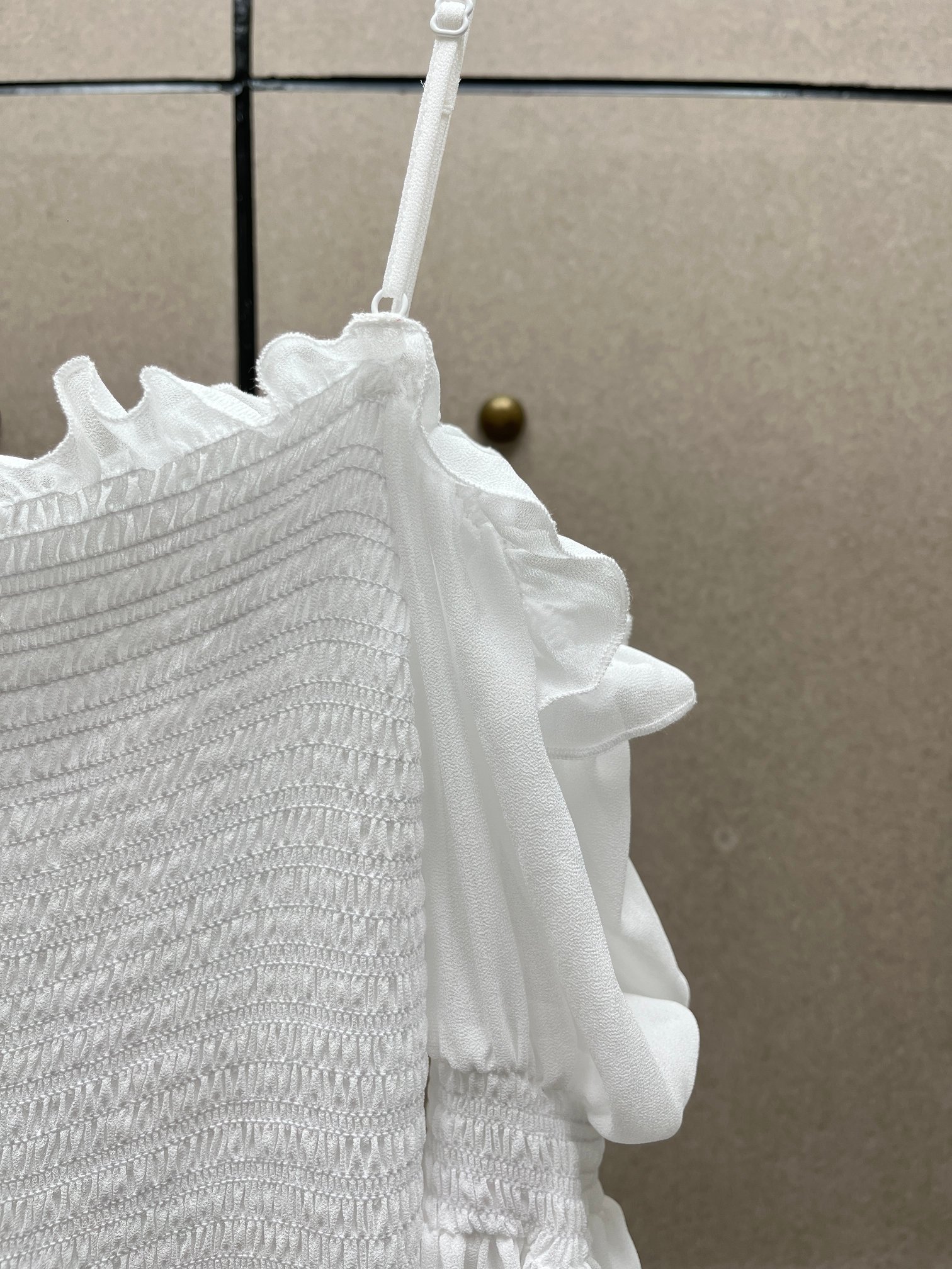 ❤️blum 荷叶打缆飘逸连衣裙！红白两色 SML