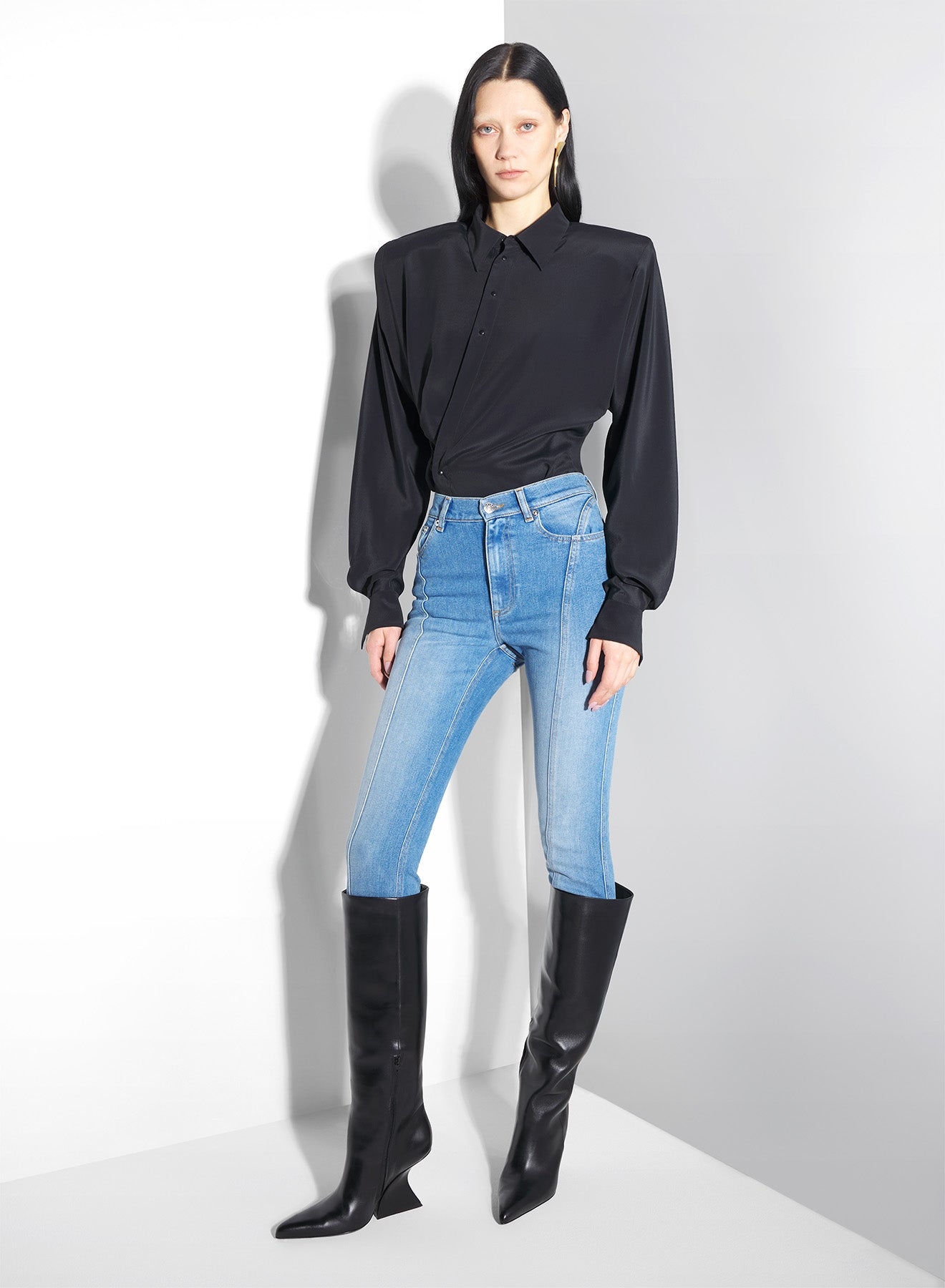 ❤️mugl 扣环装饰牛仔裤！棉 SML