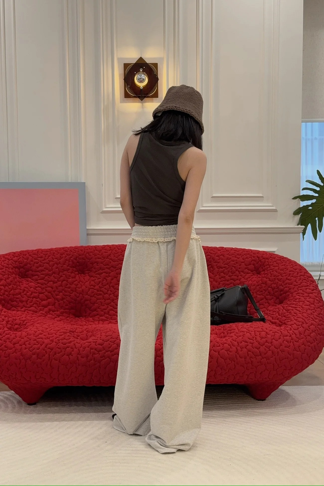 ♥️打结纽花背心！蚕丝亚麻混纺，染色洗水做旧效果 SML