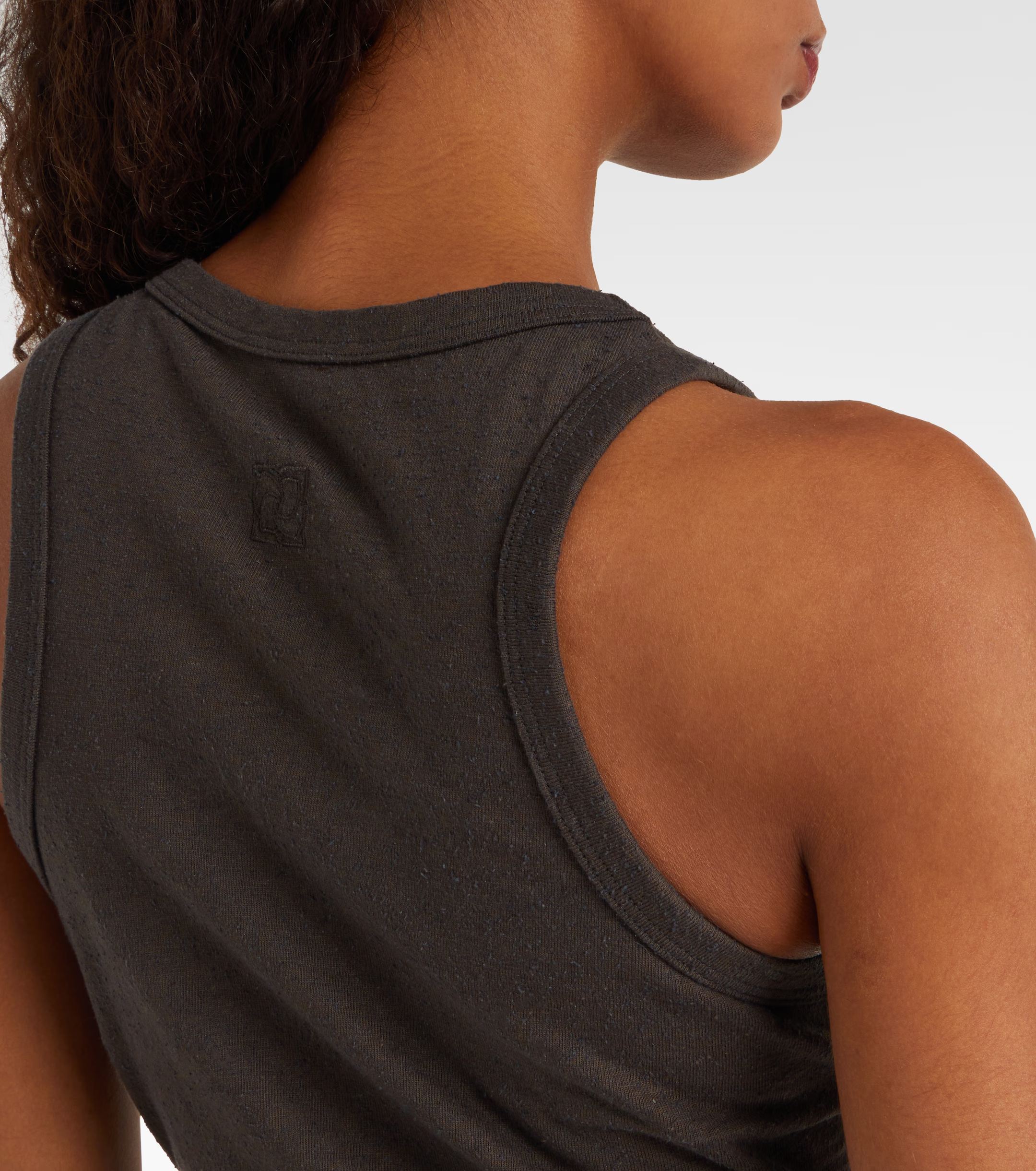 ♥️打结纽花背心！蚕丝亚麻混纺，染色洗水做旧效果 SML