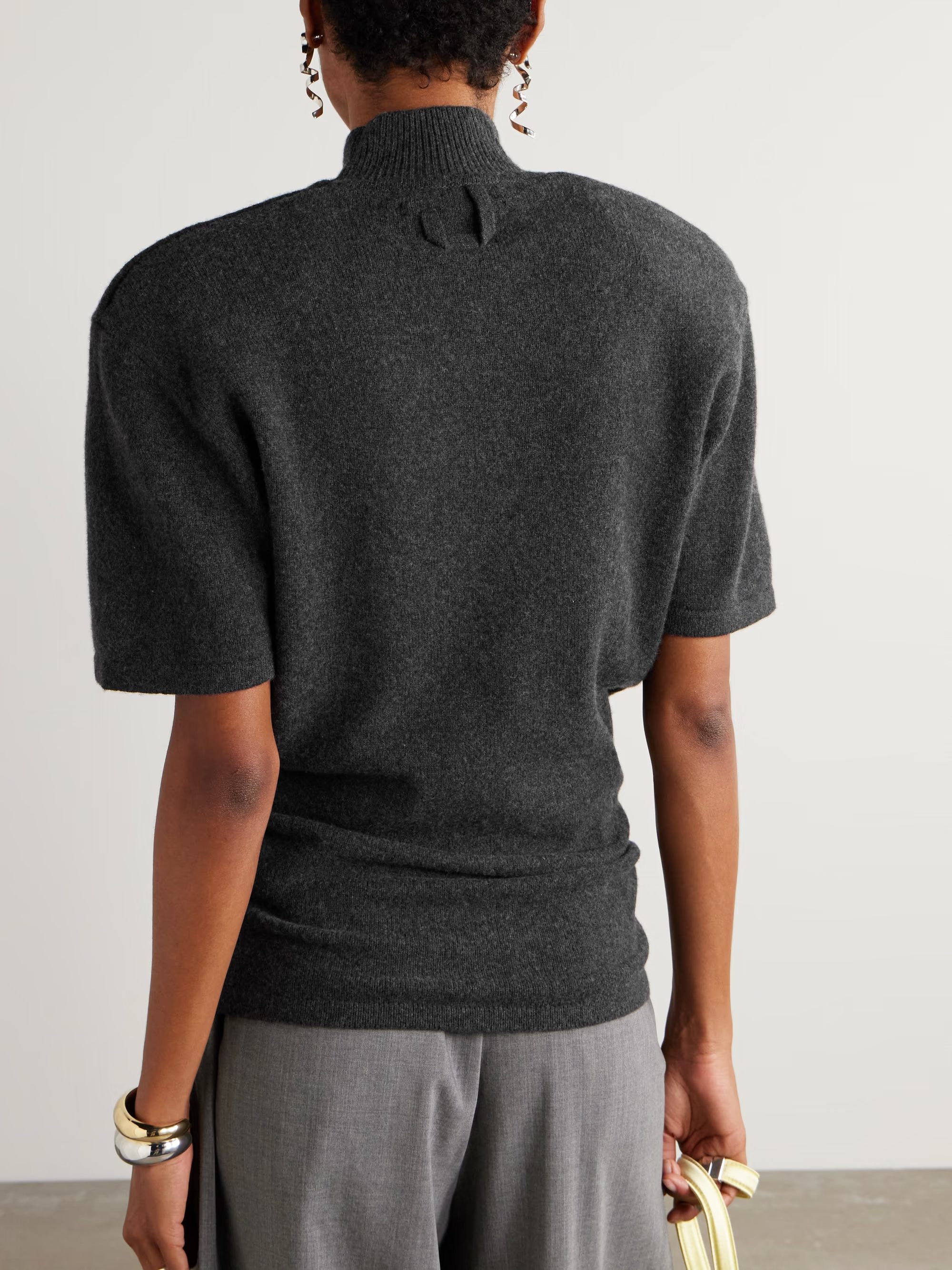 ❤️jac 暖融融羊毛垫肩针织上衣！100％羊毛 两色 SML