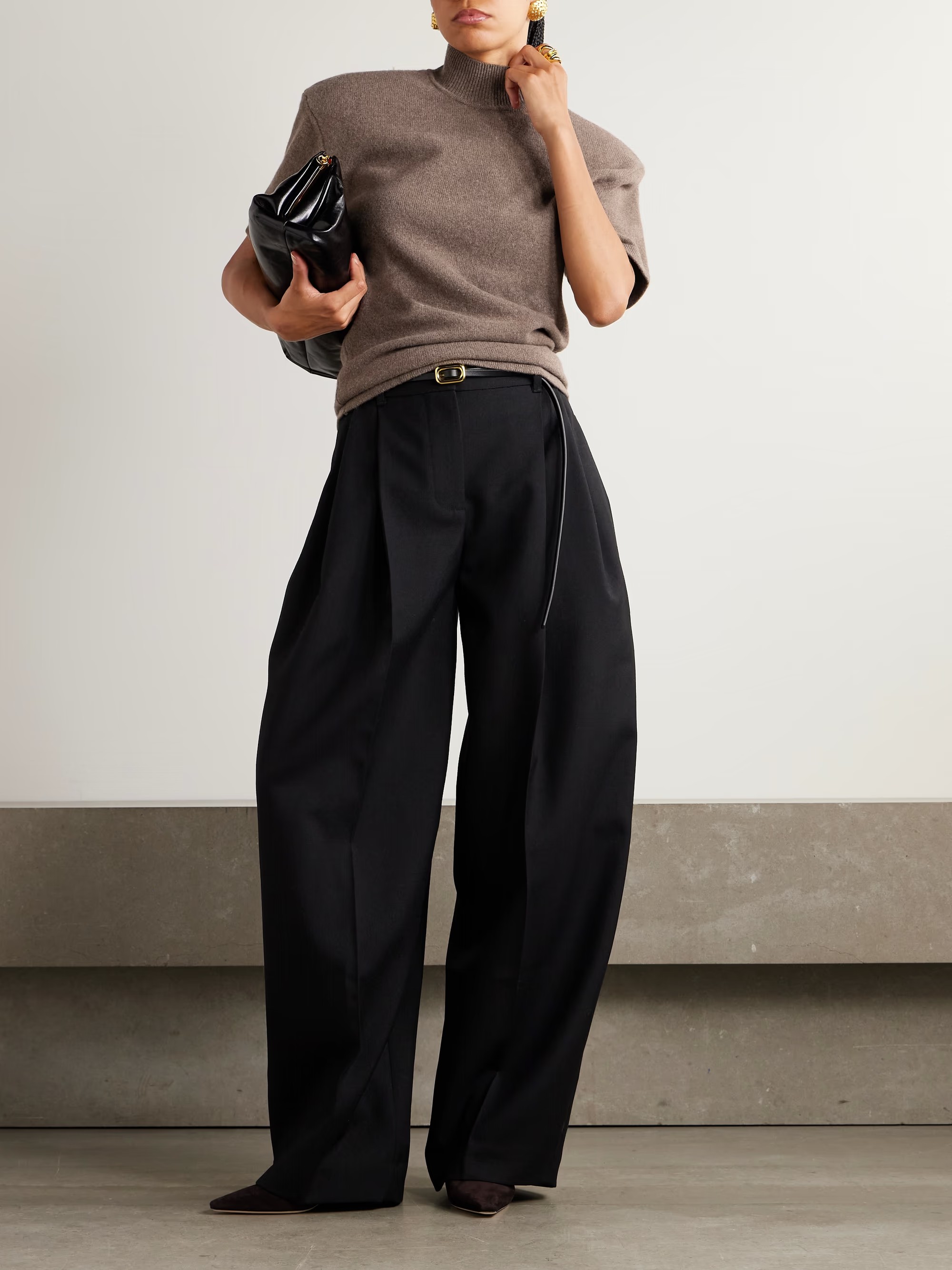 ❤️jac 暖融融羊毛垫肩针织上衣！100％羊毛 两色 SML